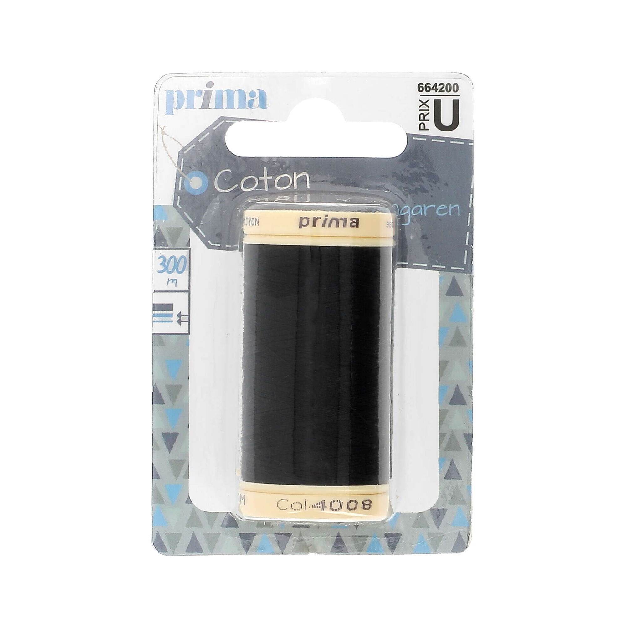 Linha Algod&atilde;o M&eacute;dio 100m Preto Prima
