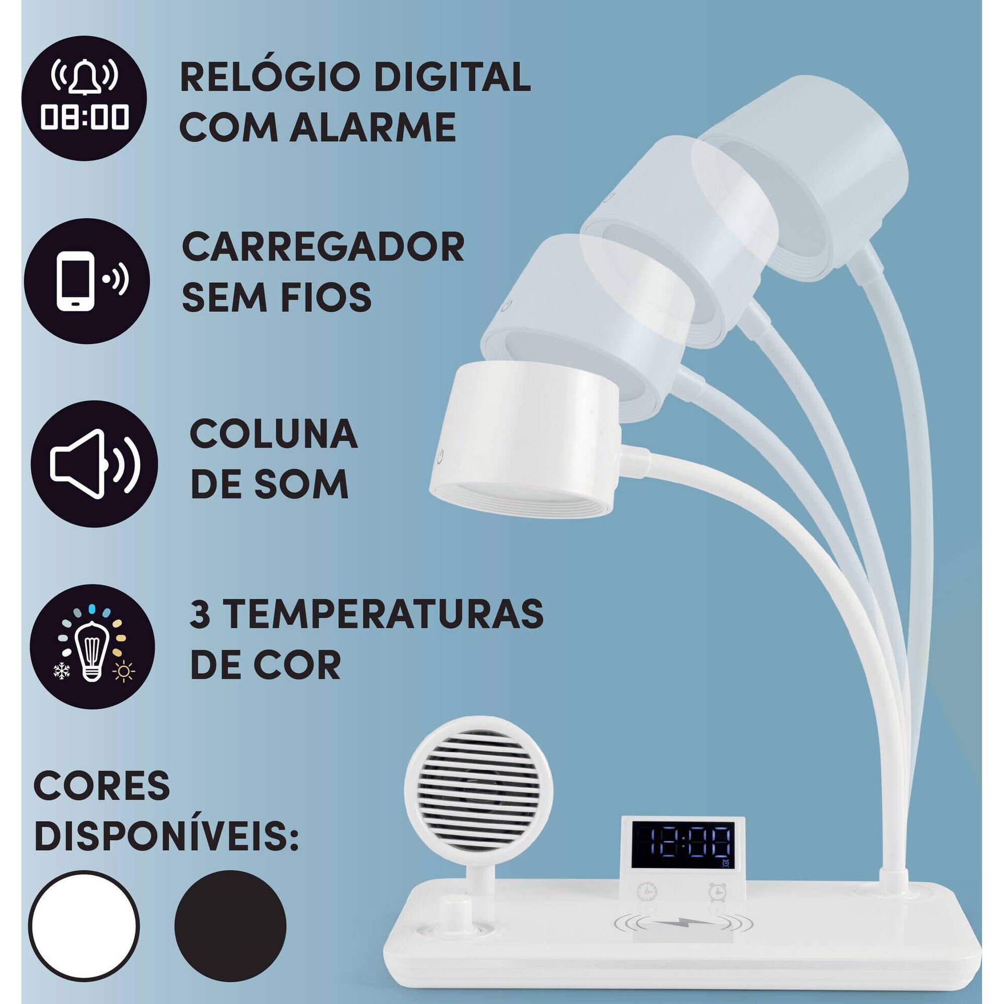 Candeeiro Wireless Smart Play Branco Kasa