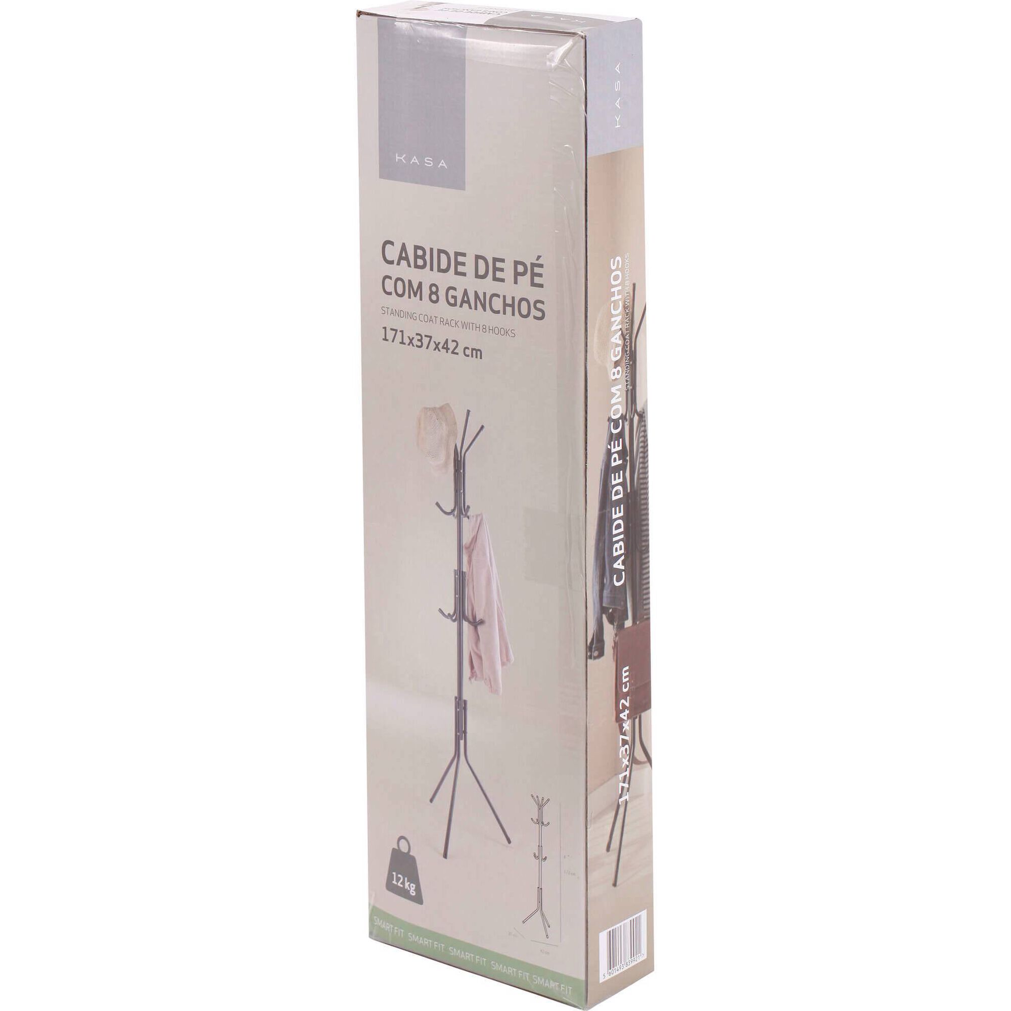 Cabide de P&eacute; com 8 Ganchos Kasa