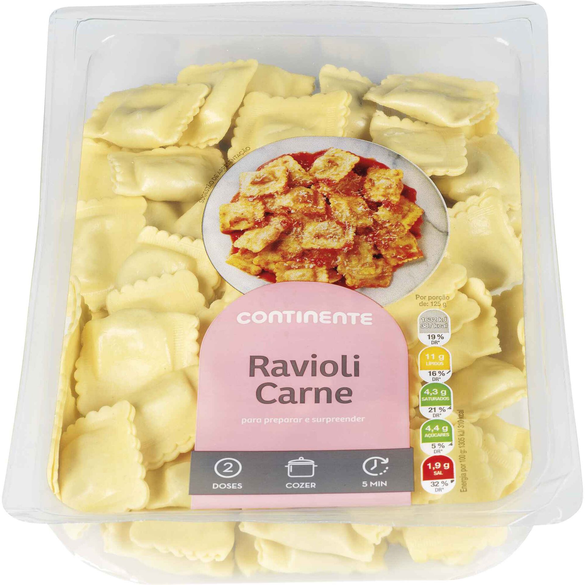 Ravioli Frescos com Carne