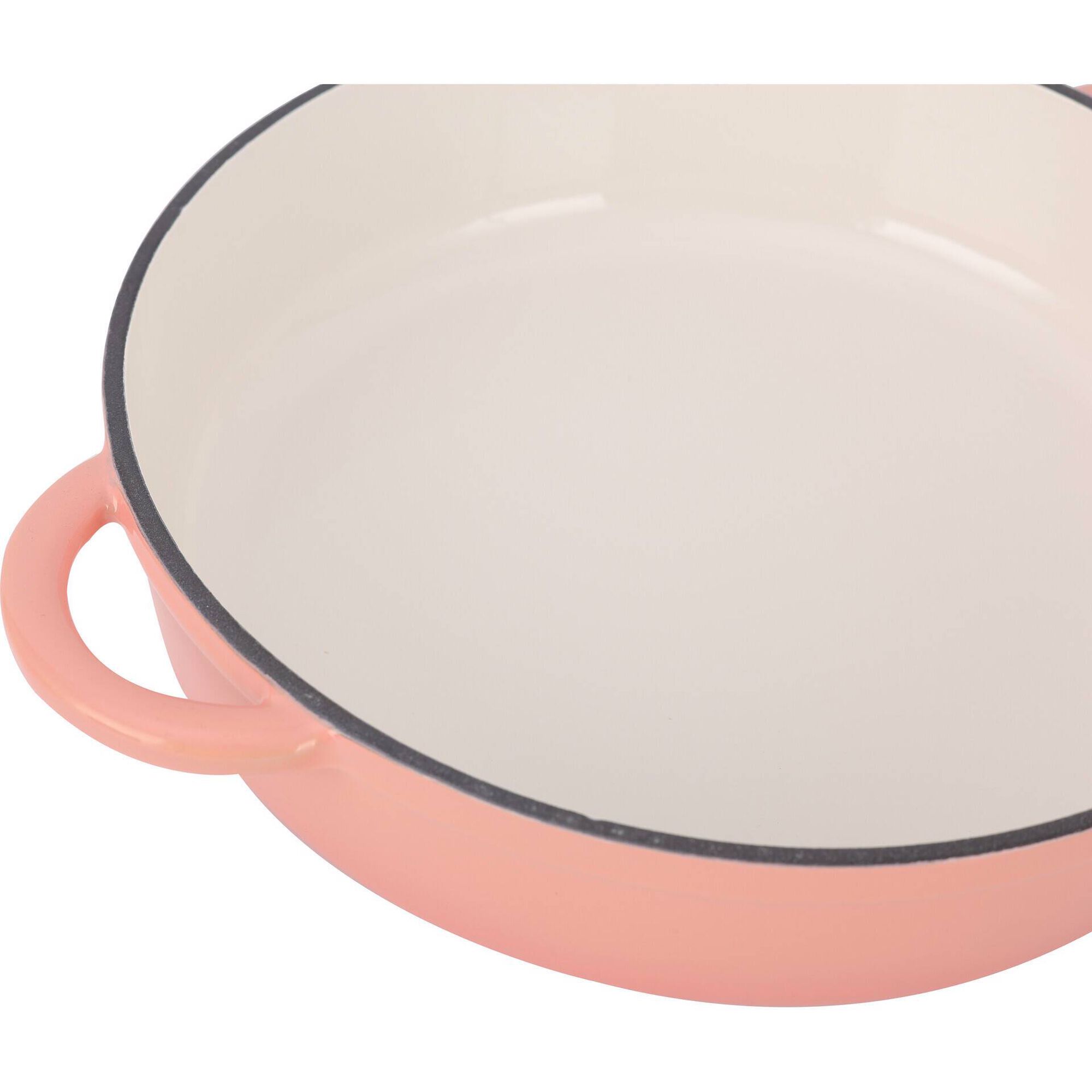 Caçarola Baixa Ferro Fundido Asas e Tampa 3,3L Clay