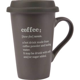 Caneca com Tampa 370ml Silicone Coffee Castanha Caneca com Tampa 370ml Silicone Coffee Castanha