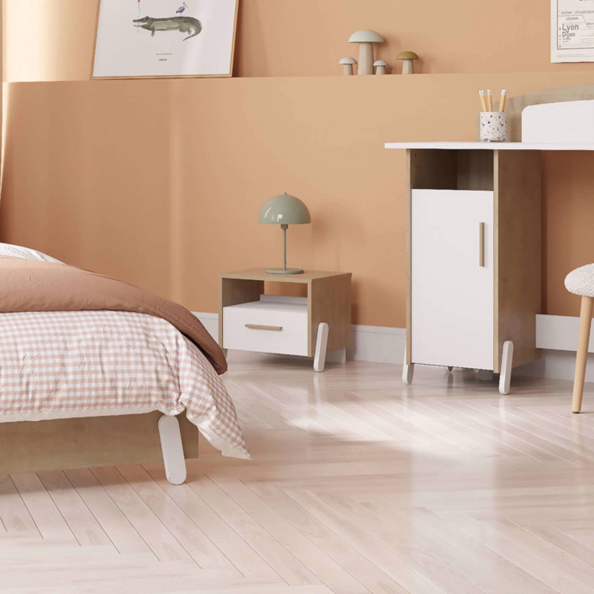 Mesa de Cabeceira 39x33x34cm Naili Twinko