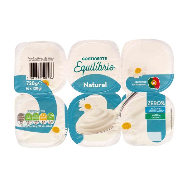 Iogurte Magro Natural Continente Equilíbrio