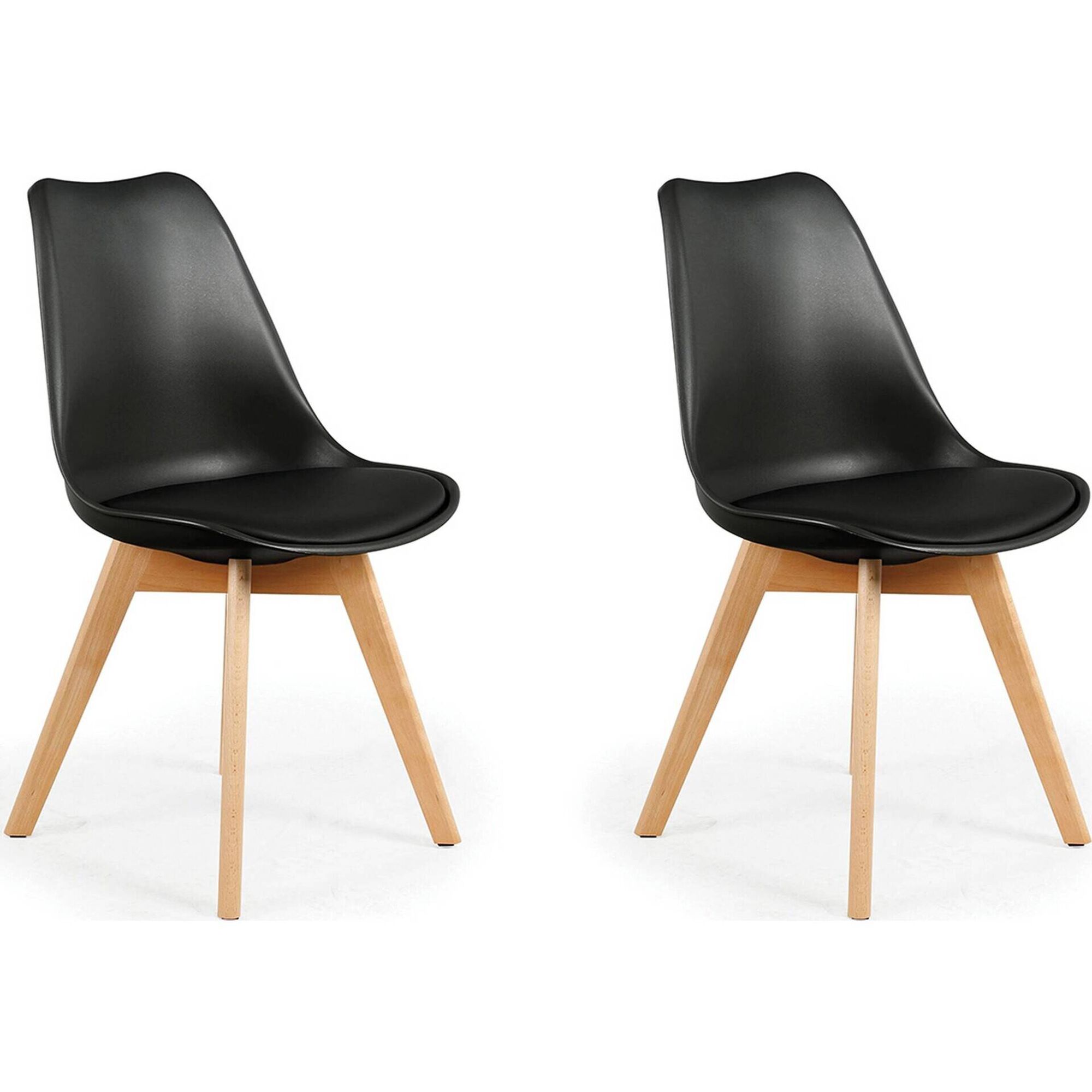 Conjunto de 4 Cadeiras Preta Scandinave