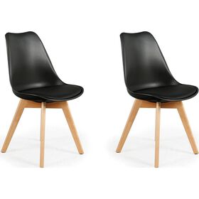Conjunto de 4 Cadeiras Preta Scandinave