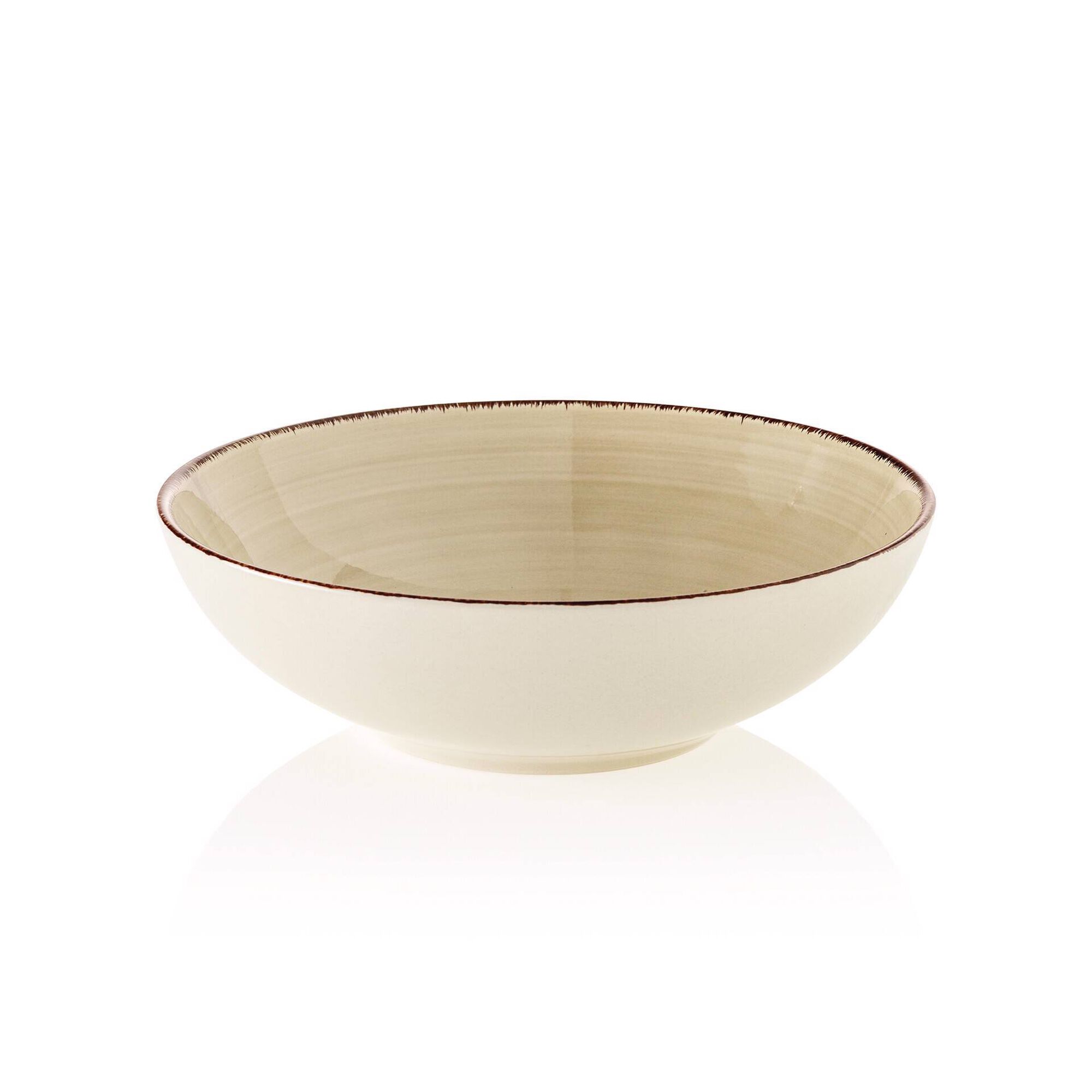Prato Sopa 18cm Bege &Eacute;vora Kasa