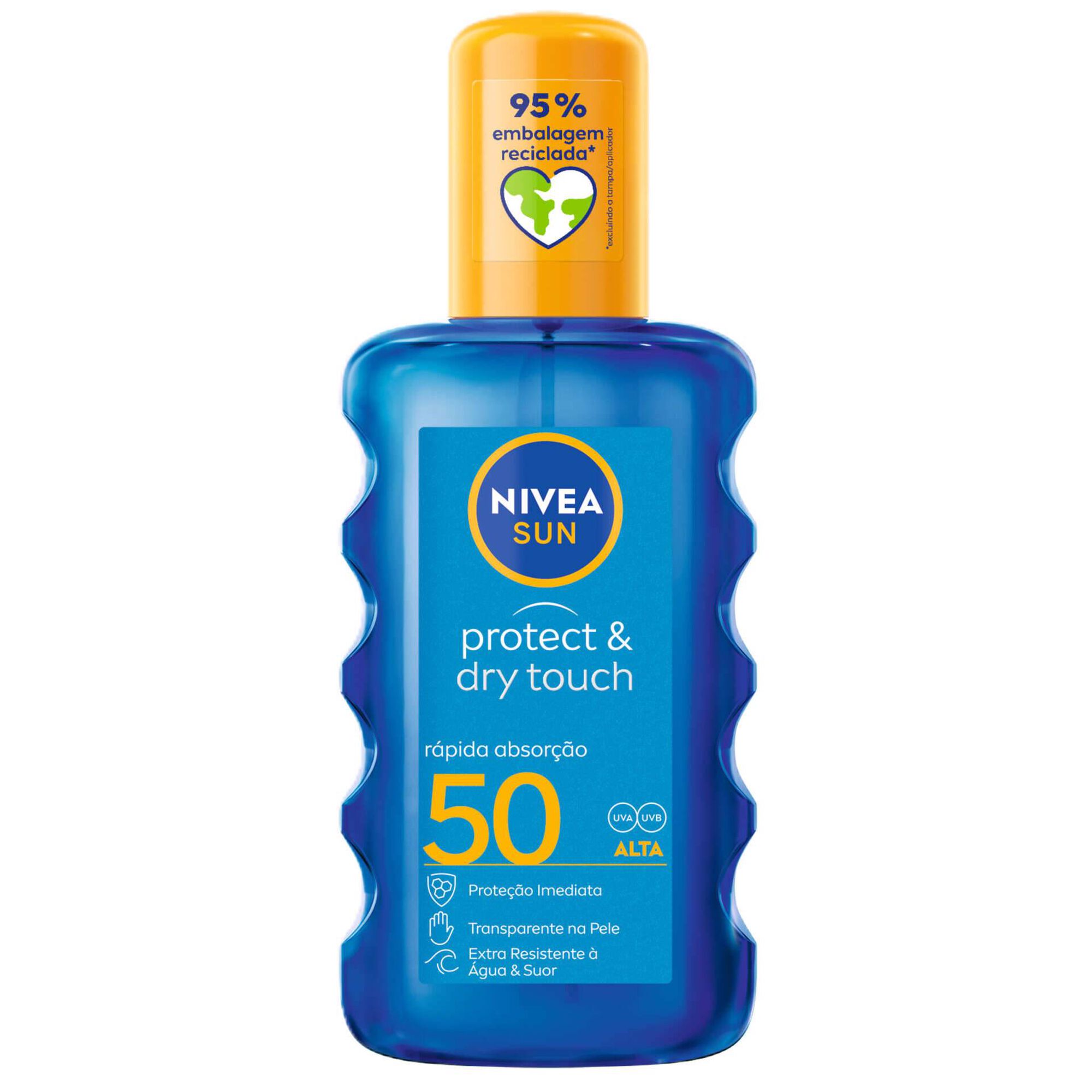 Protetor Solar Spray &Oacute;leo Protect & Dry Touch FPS 50 Nivea Sun