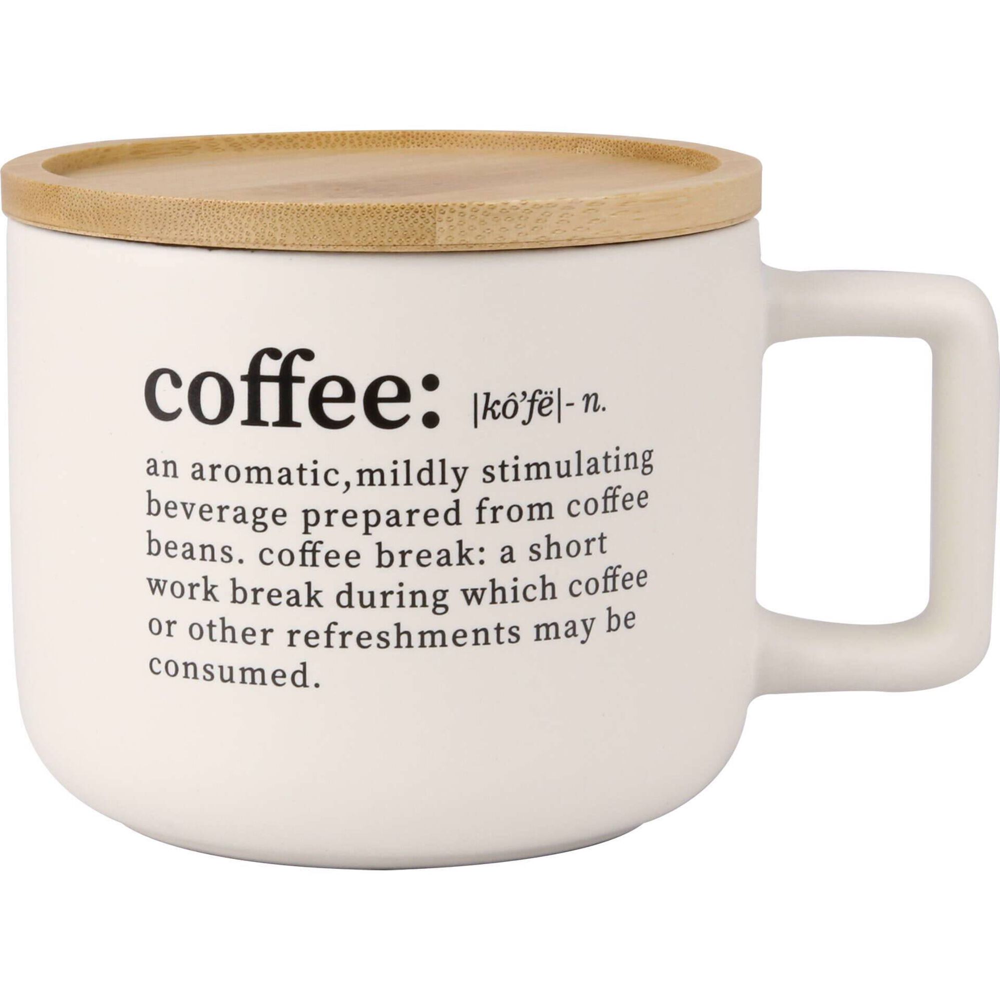 Caneca 400ml com Tampa Coffee Branca
