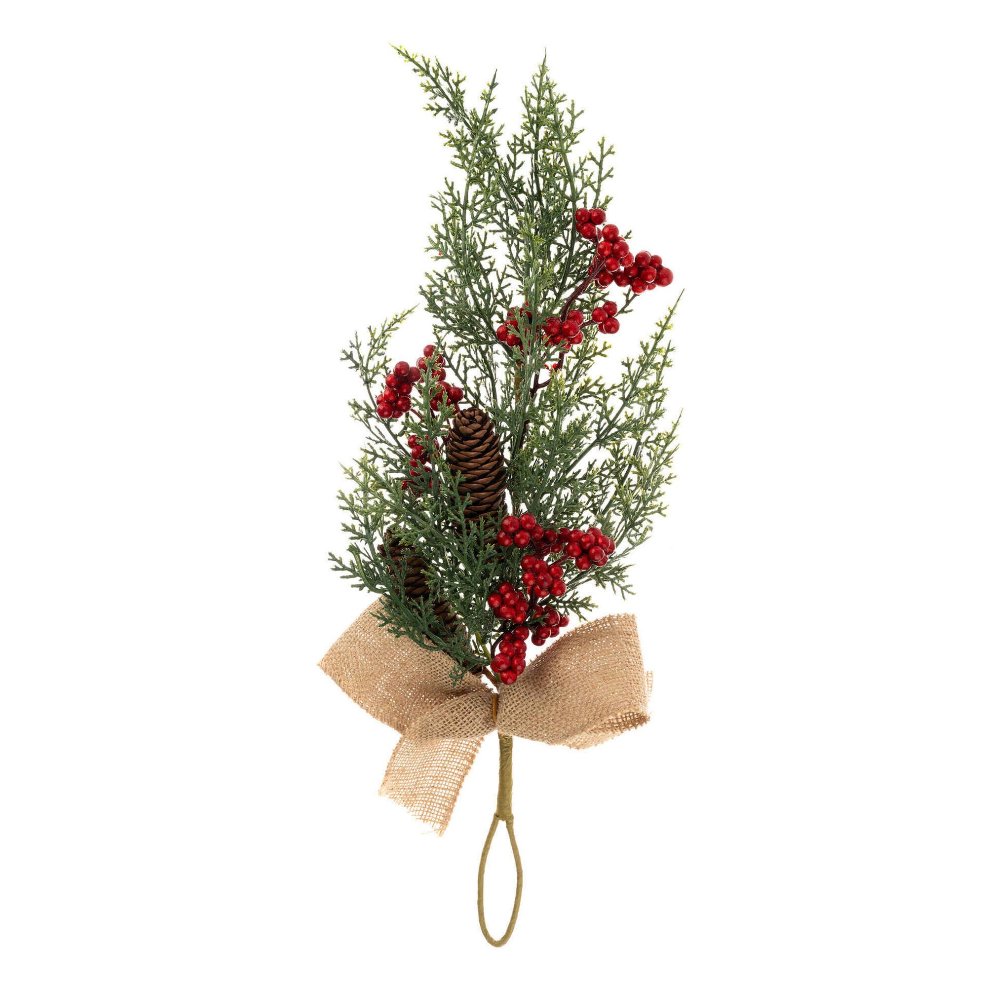 Haste com Bagas e Pinhas para Pendurar