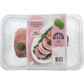 Rolo de Carne de Porco com Espinafres e Queijo