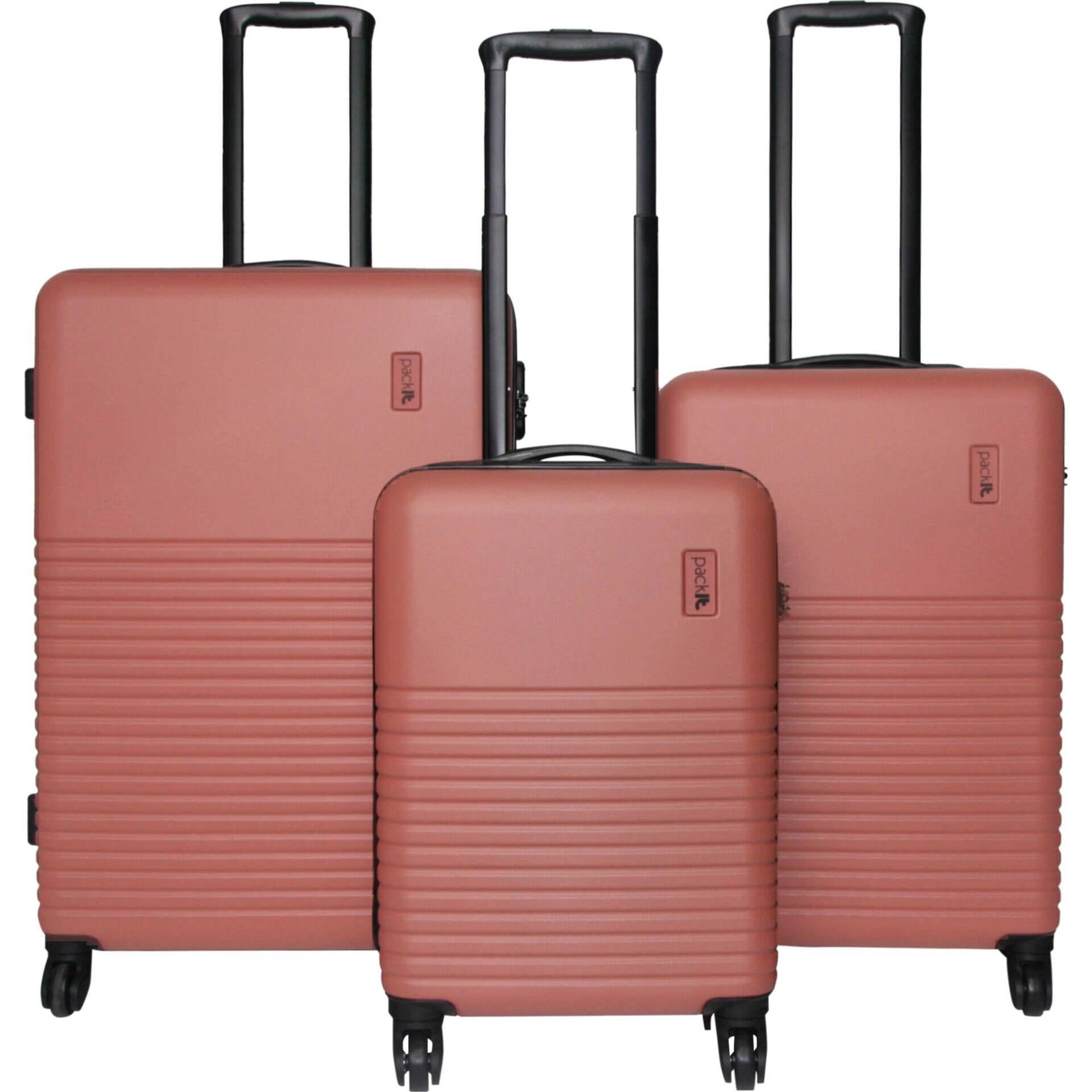 Mala de Viagem Grande 4 Rodas Rosa Mil&atilde;o Pack It