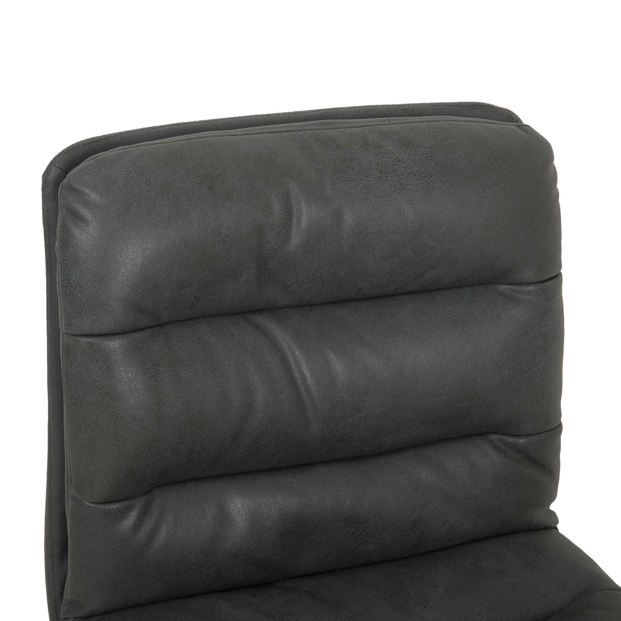 Cadeira de Escritório Estofada Cinza Escuro Dublin