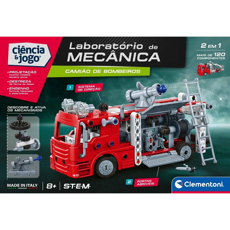 Clementoni - Kit Laboratório de Mecânica Camião de Bombeiros