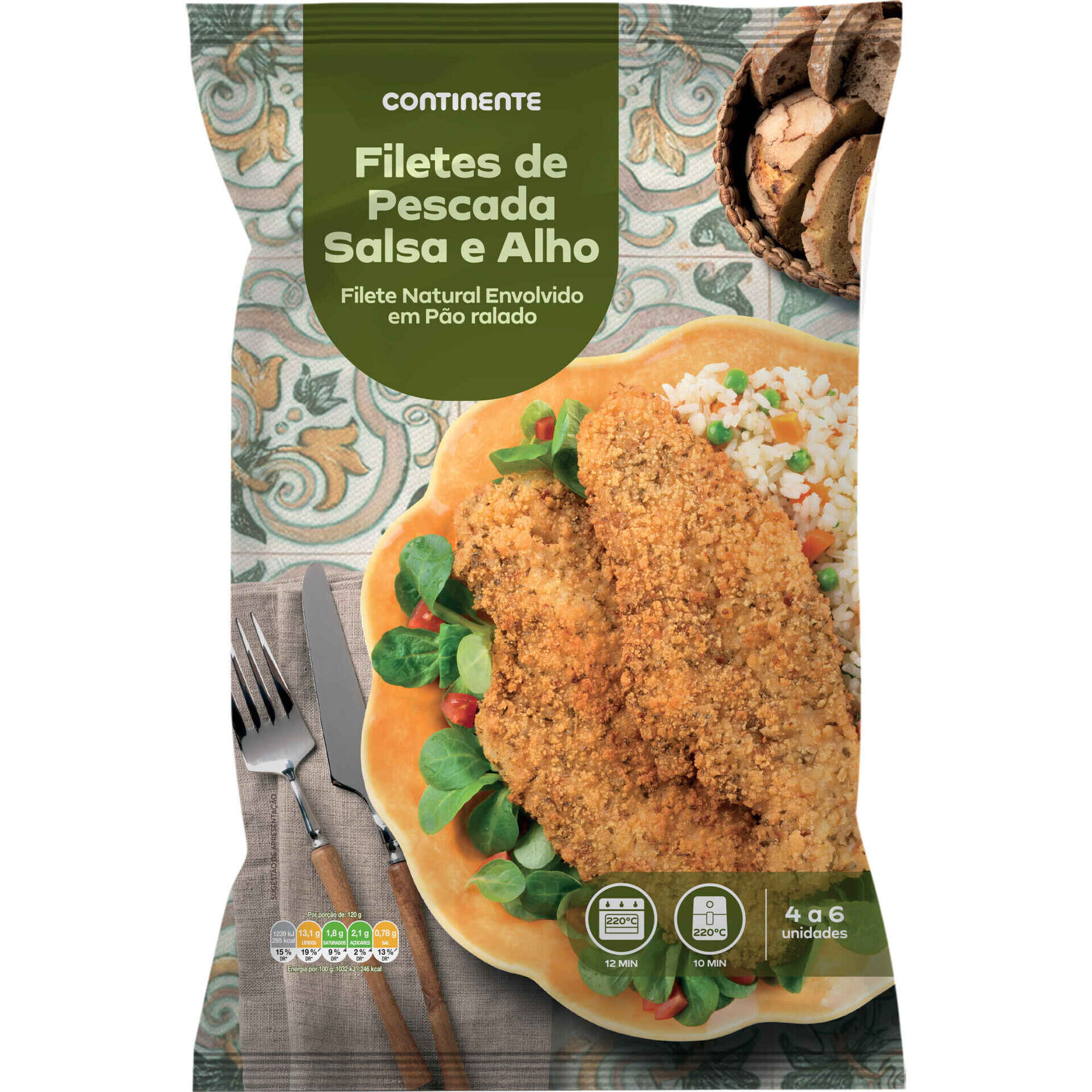 Filetes de Pescada com Salsa e Alho Continente