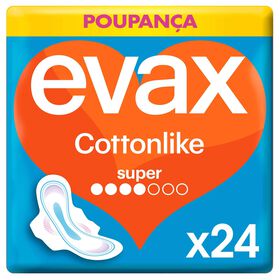 Pensos Higiénicos Cottonlike Super com Abas Pensos Higiénicos Cottonlike Super com Abas