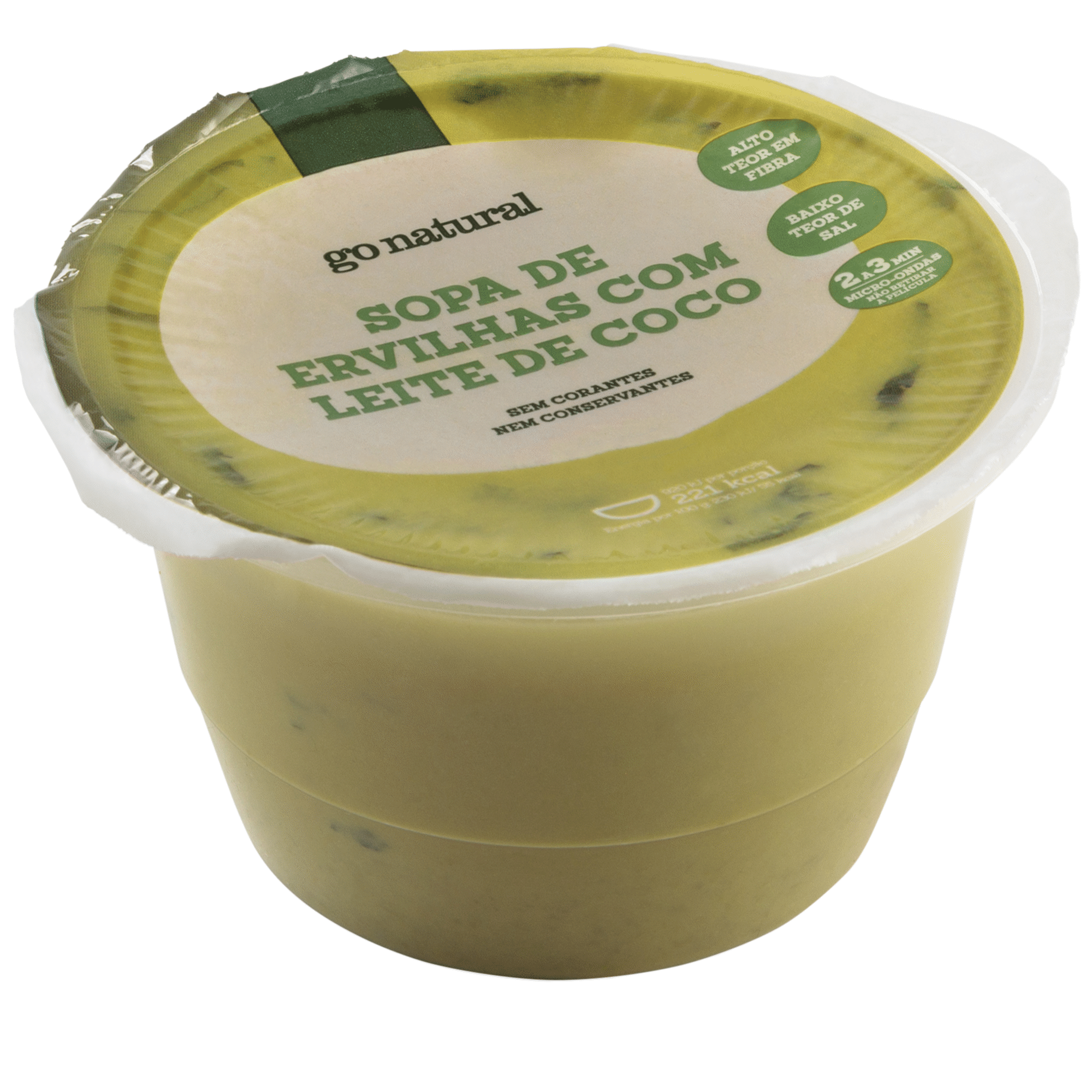 Sopa de Ervilhas com Leite de Coco