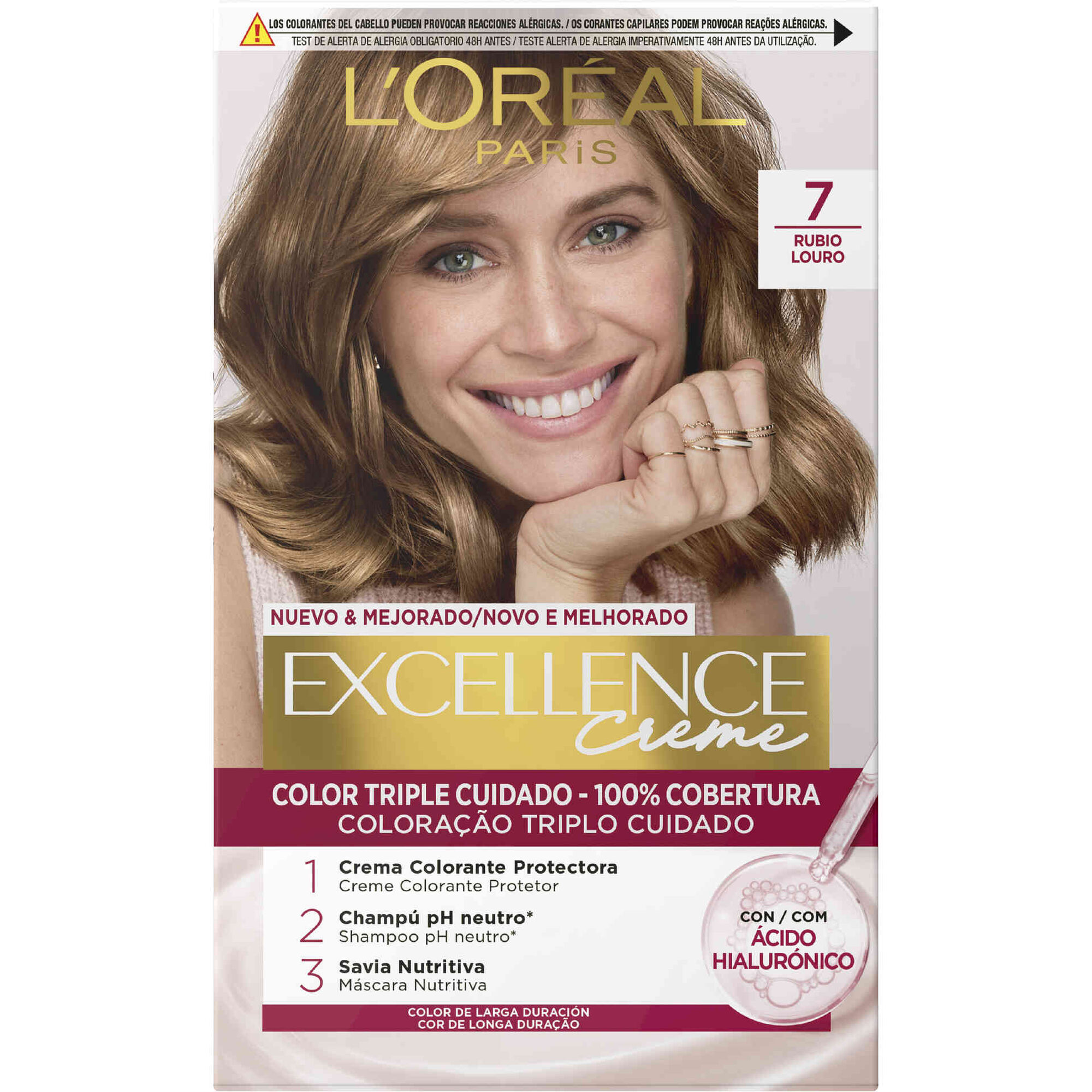 Coloração Permanente Excellence Creme Louro 7