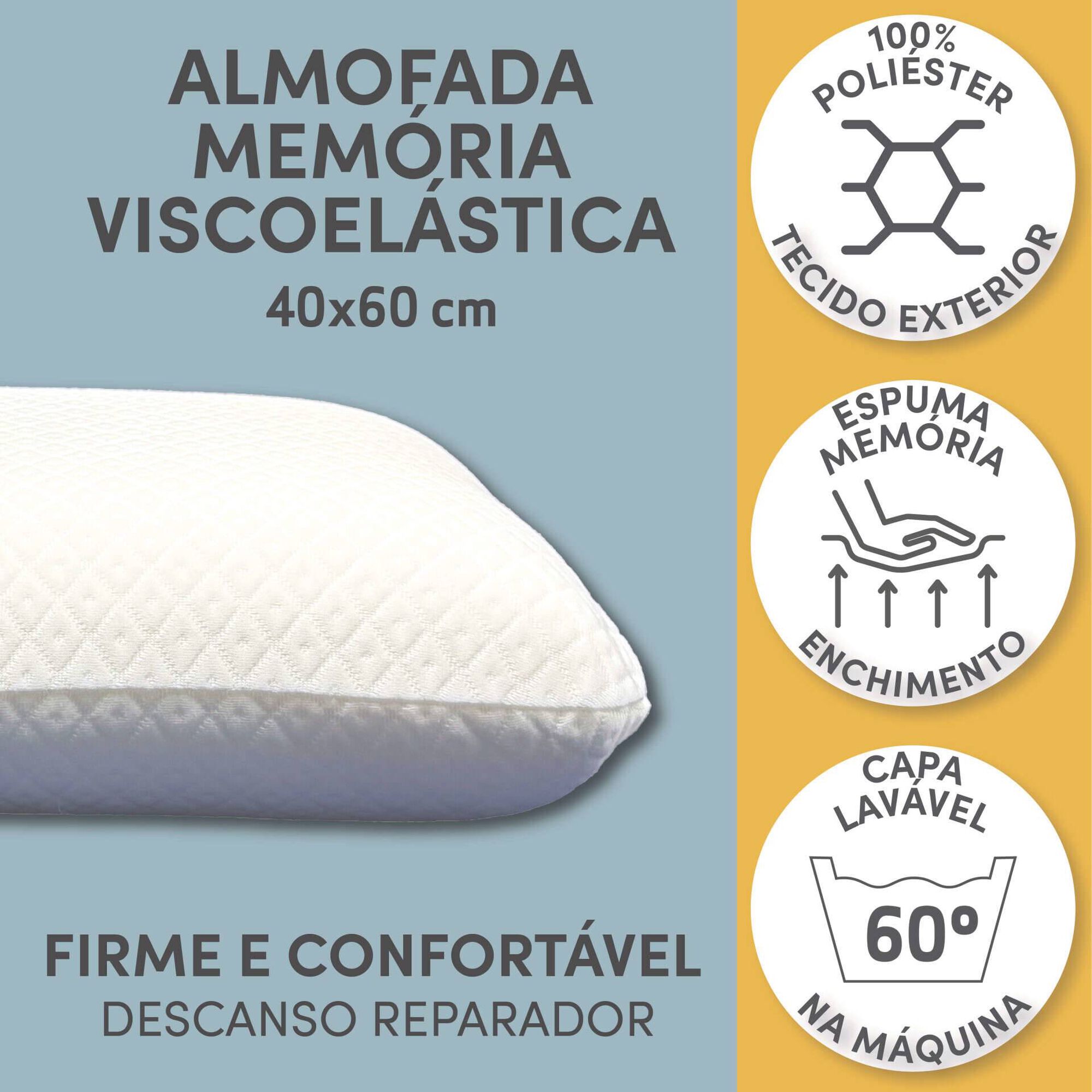 Almofada Memória Viscoelástica 40x60cm