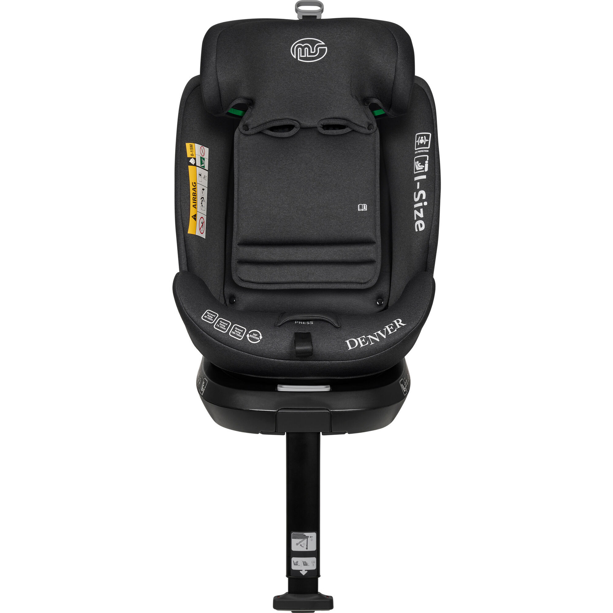 Cadeira Auto I-Size 40-150cm Isofix Rotativa Cinza Denver