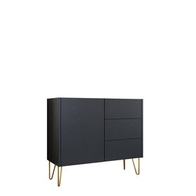 Cómoda com pés dourados 97x37x83cm Marine