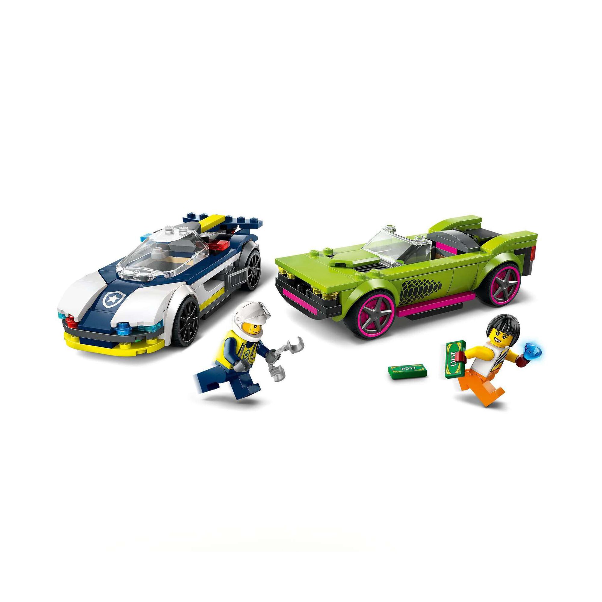 Perseguição de Carro da Polícia a Muscle Car - 60415