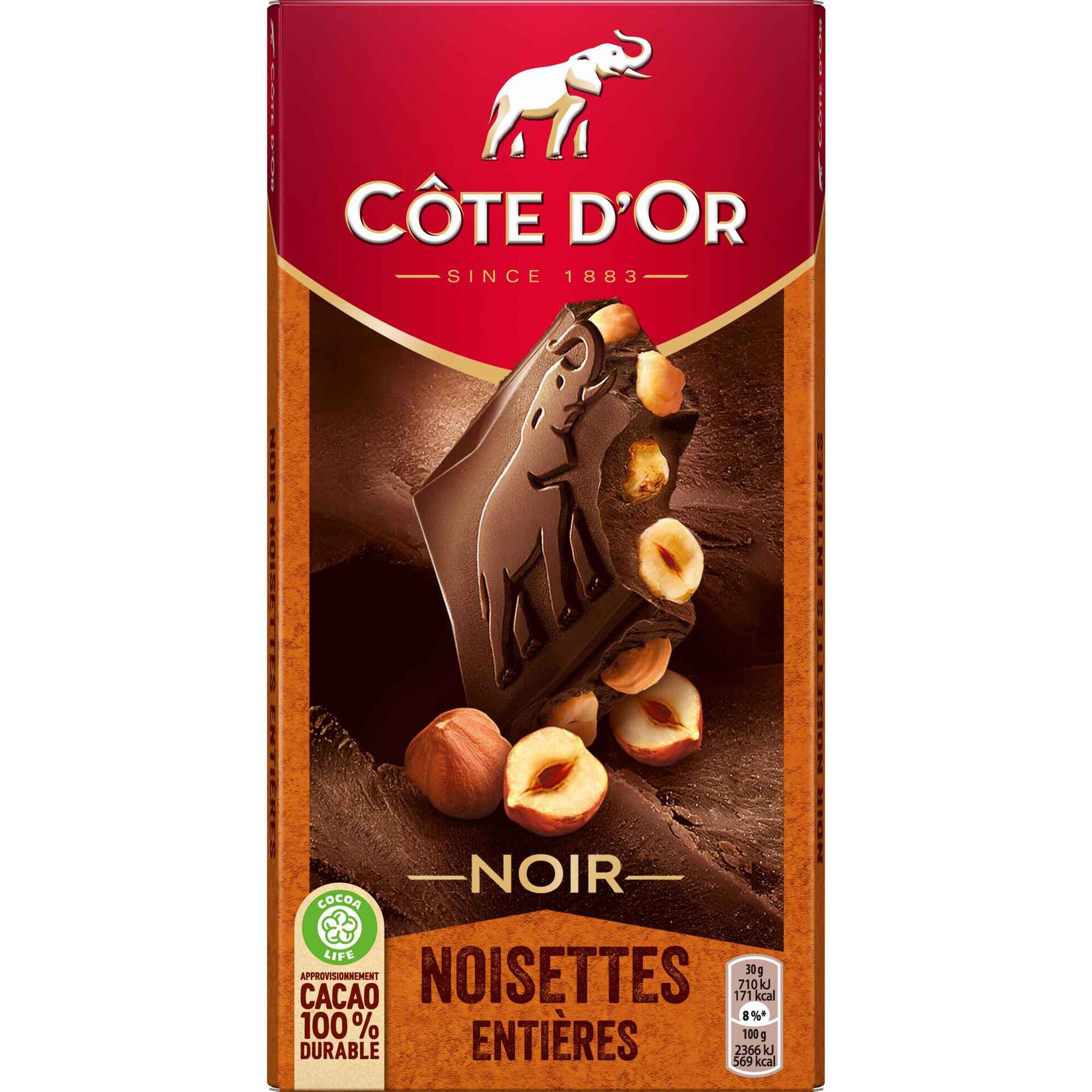 Tablete de Chocolate Negro com Avelã