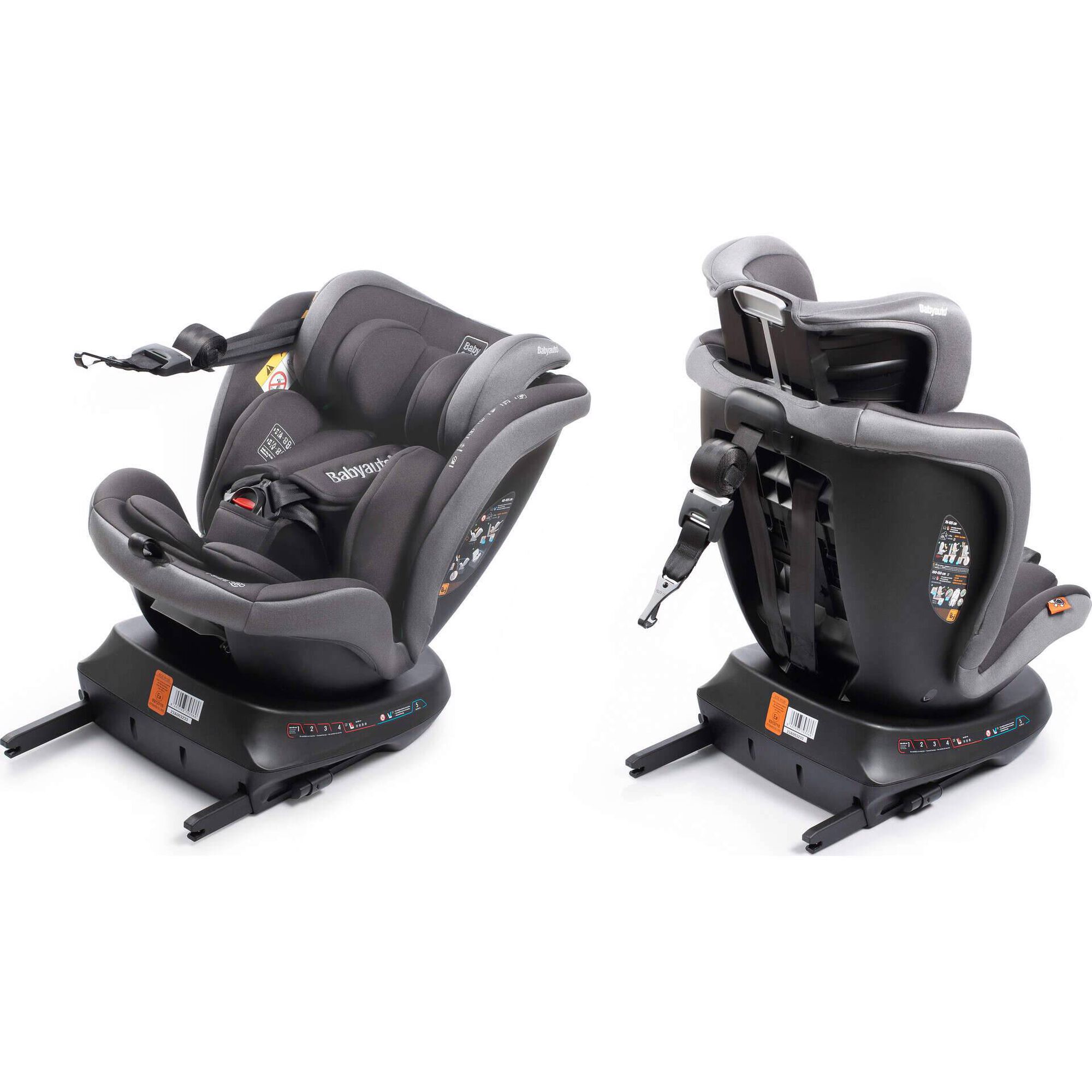 Cadeira Auto I-Size 40-150cm Isofix Rotativa Rodia Fix Cinza Babyauto