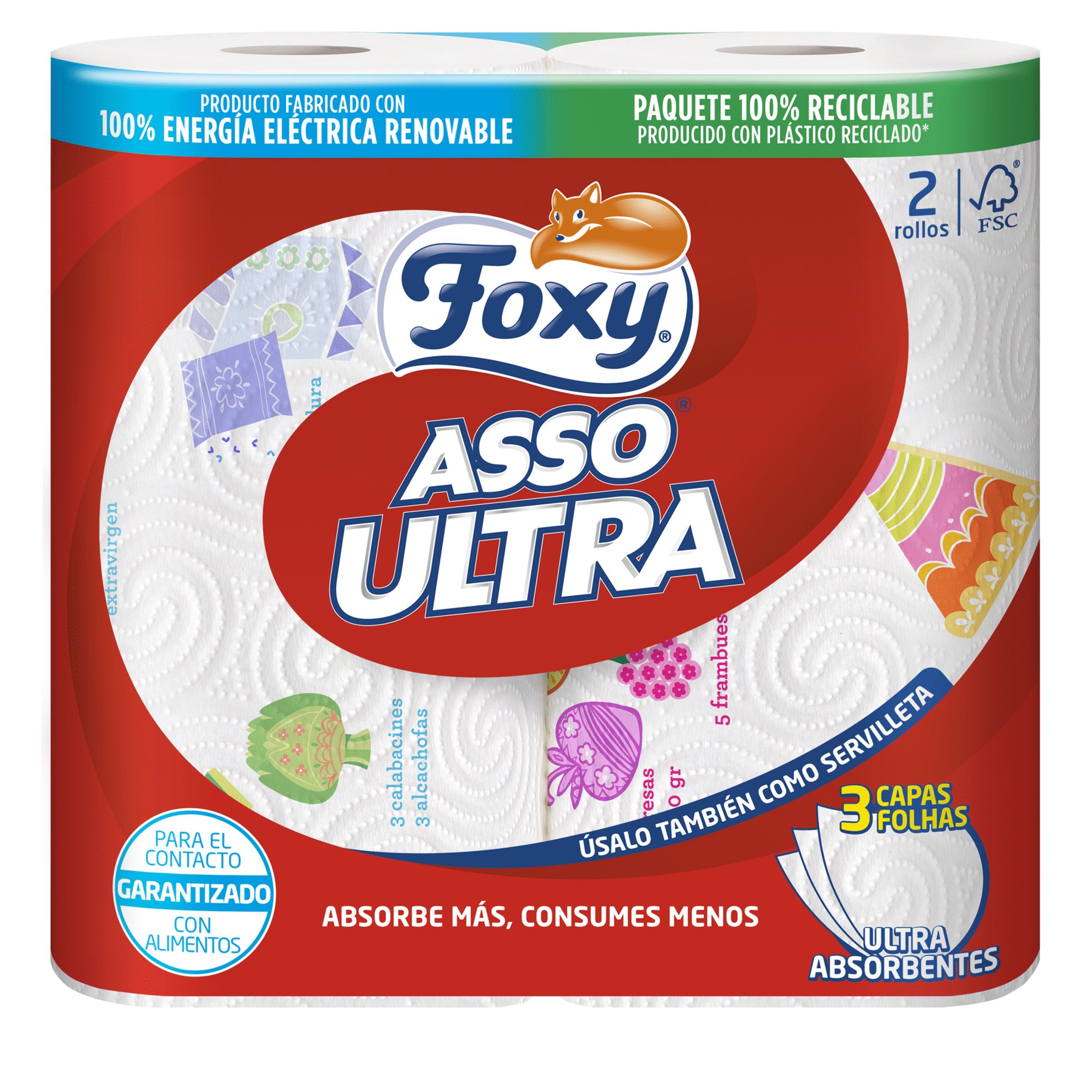 Rolo de Cozinha 2 Folhas Ultra Absorvente Rolo de Cozinha 2 Folhas Ultra Absorvente