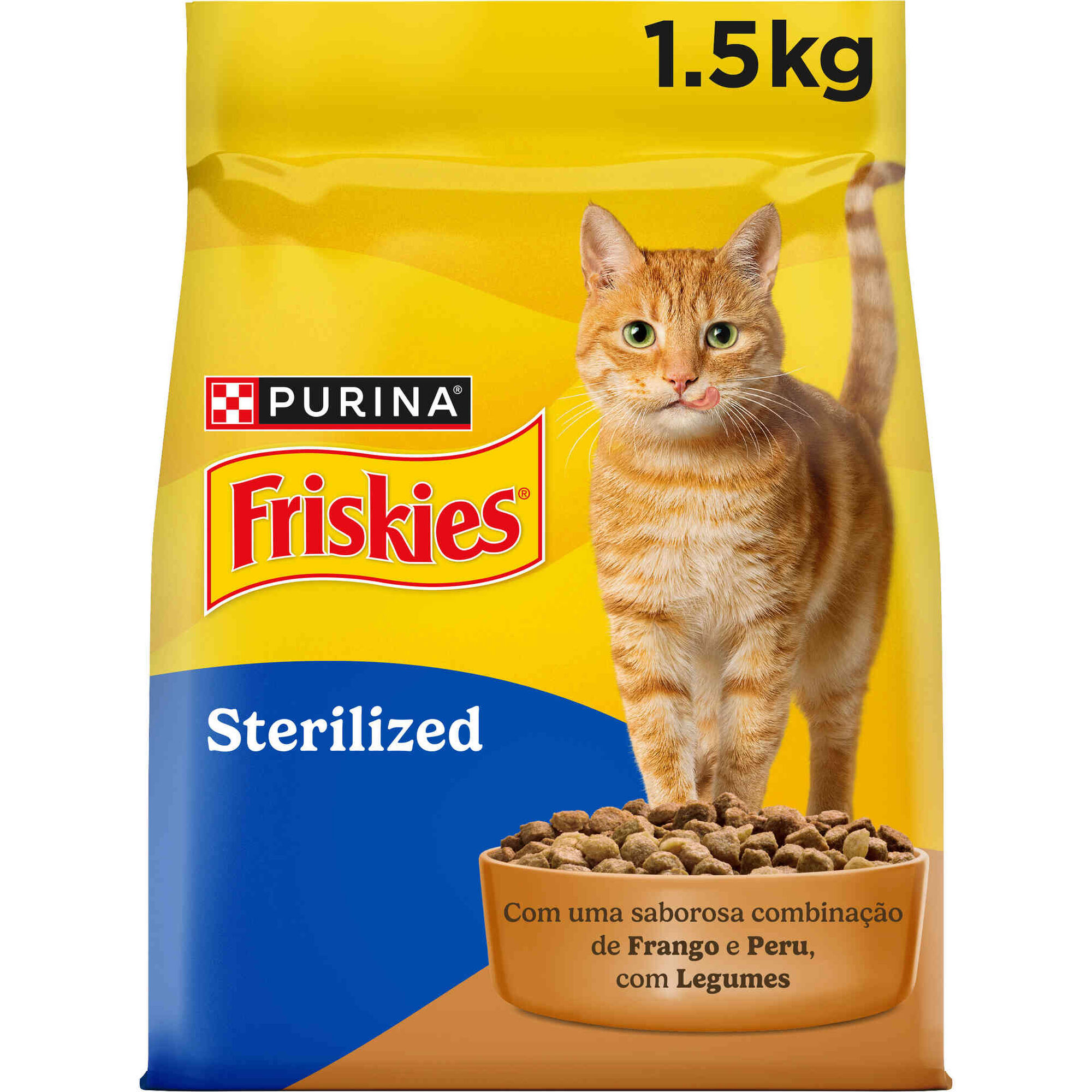 Ra&ccedil;&atilde;o para Gato Adulto Esterilizado Peru e Legumes Purina Friskies