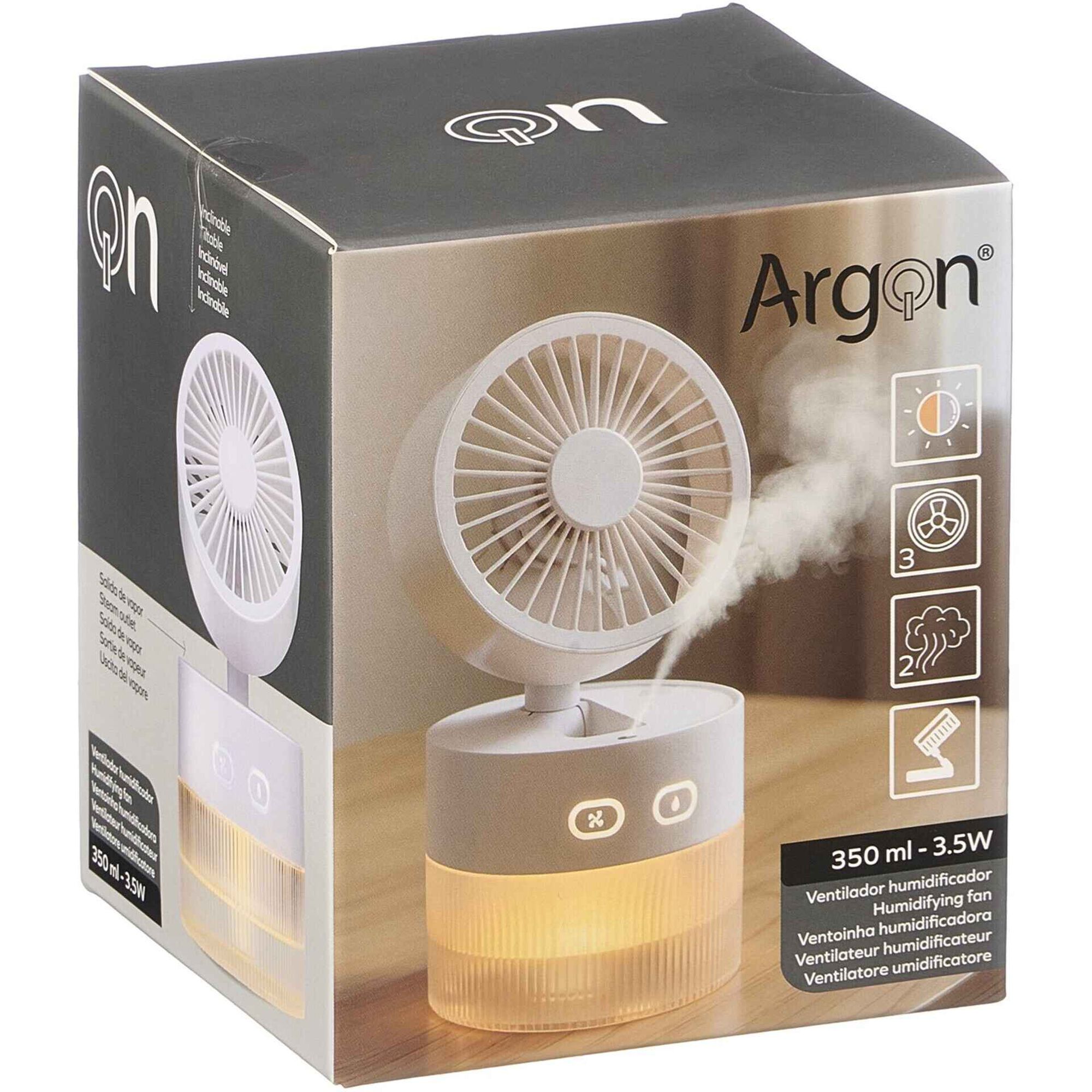 Ventoinha de Mesa Humidificadora 3,5W Bazar&atilde;o
