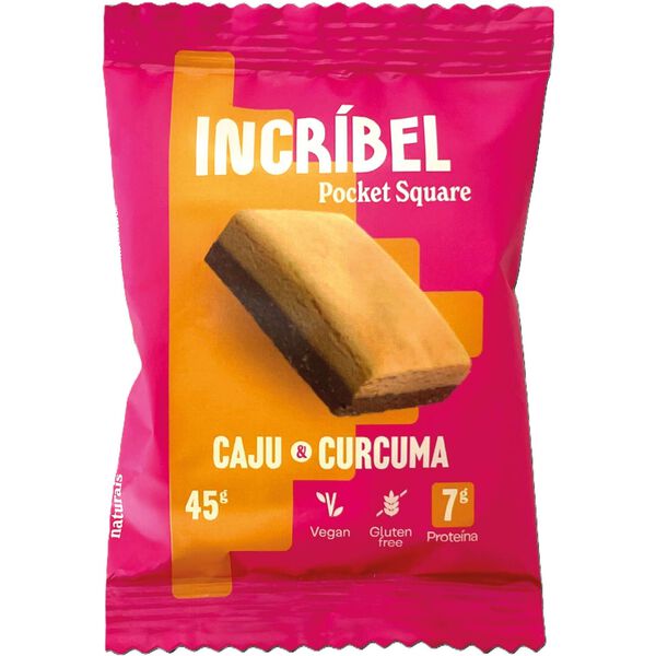 Barra de Proteína Caju e Curcuma sem Glúten Incríbel