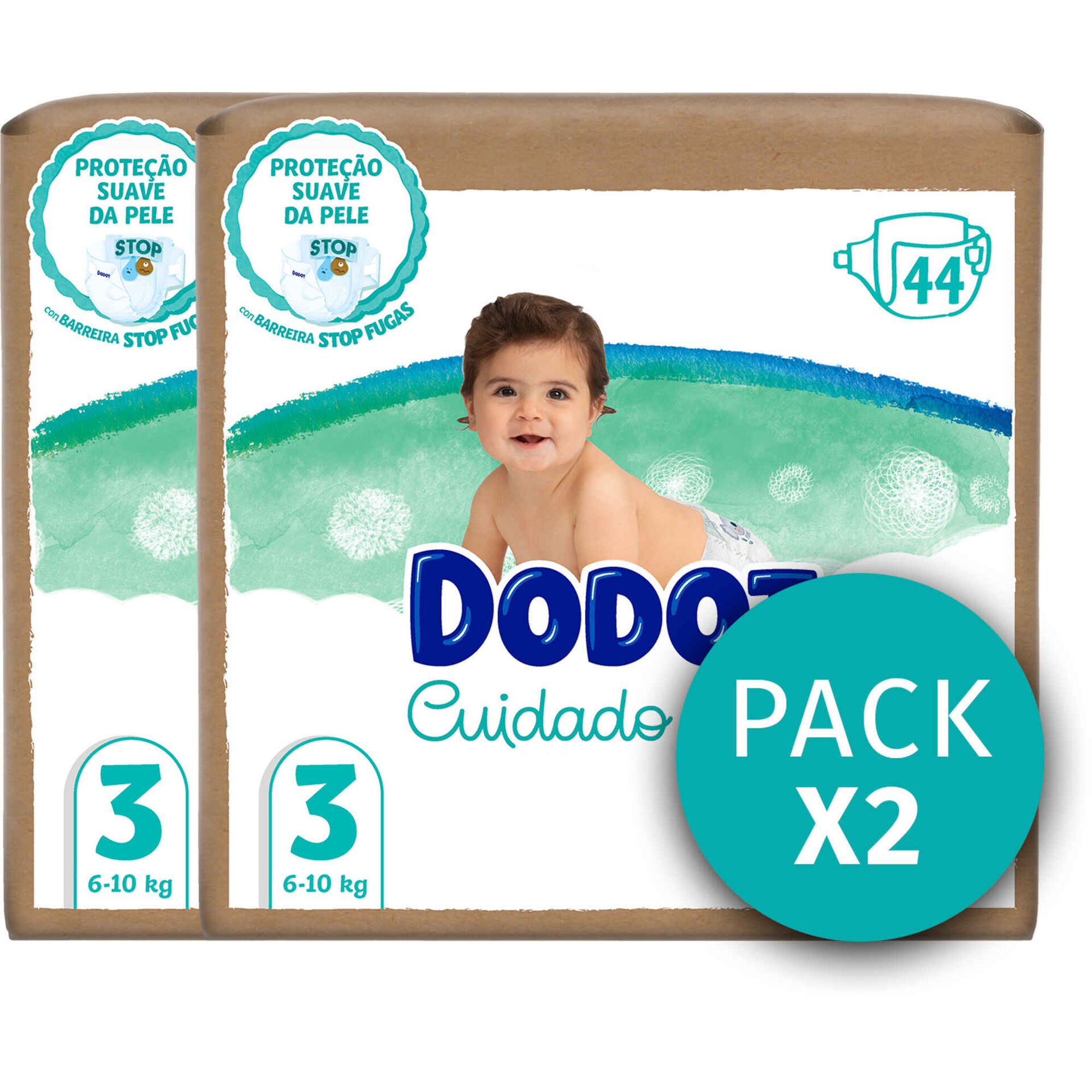 Fraldas Cuidado Total 6-10kg T3