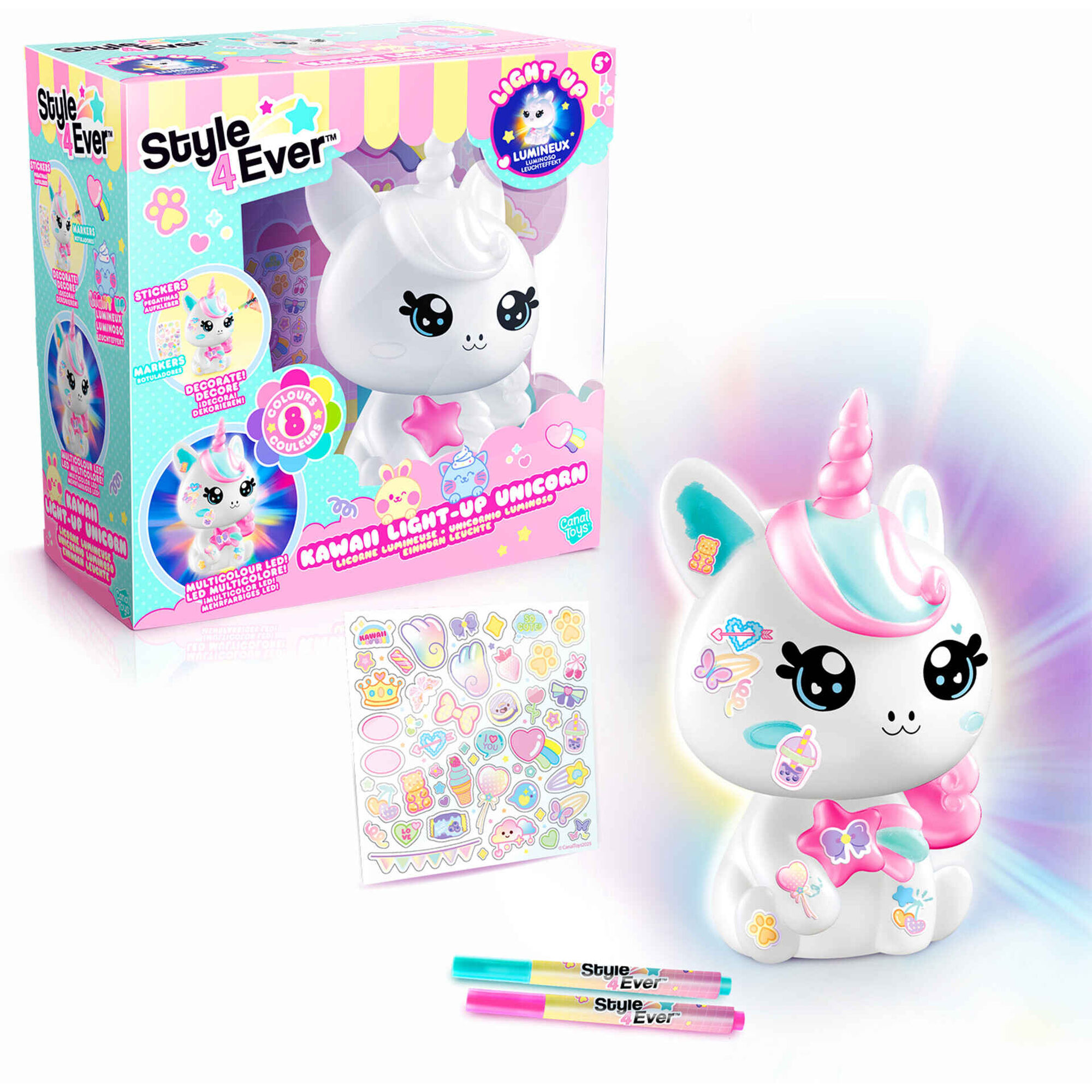 Canal Toys - Kit Unic&oacute;rnio Kawaii com Luz Style4ever