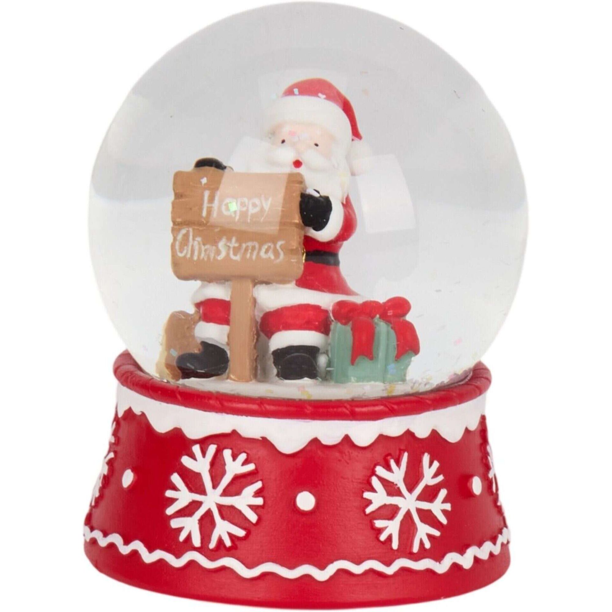 Globo Feliz Natal 8,5cm com Luz