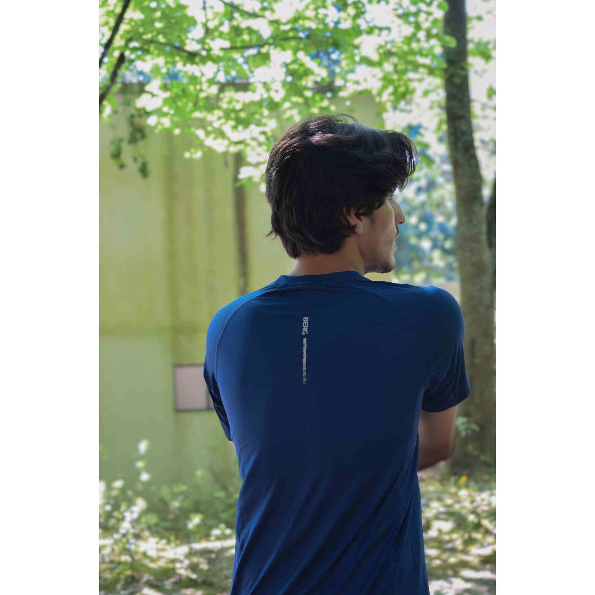 T-Shirt Fitness Homem Azul