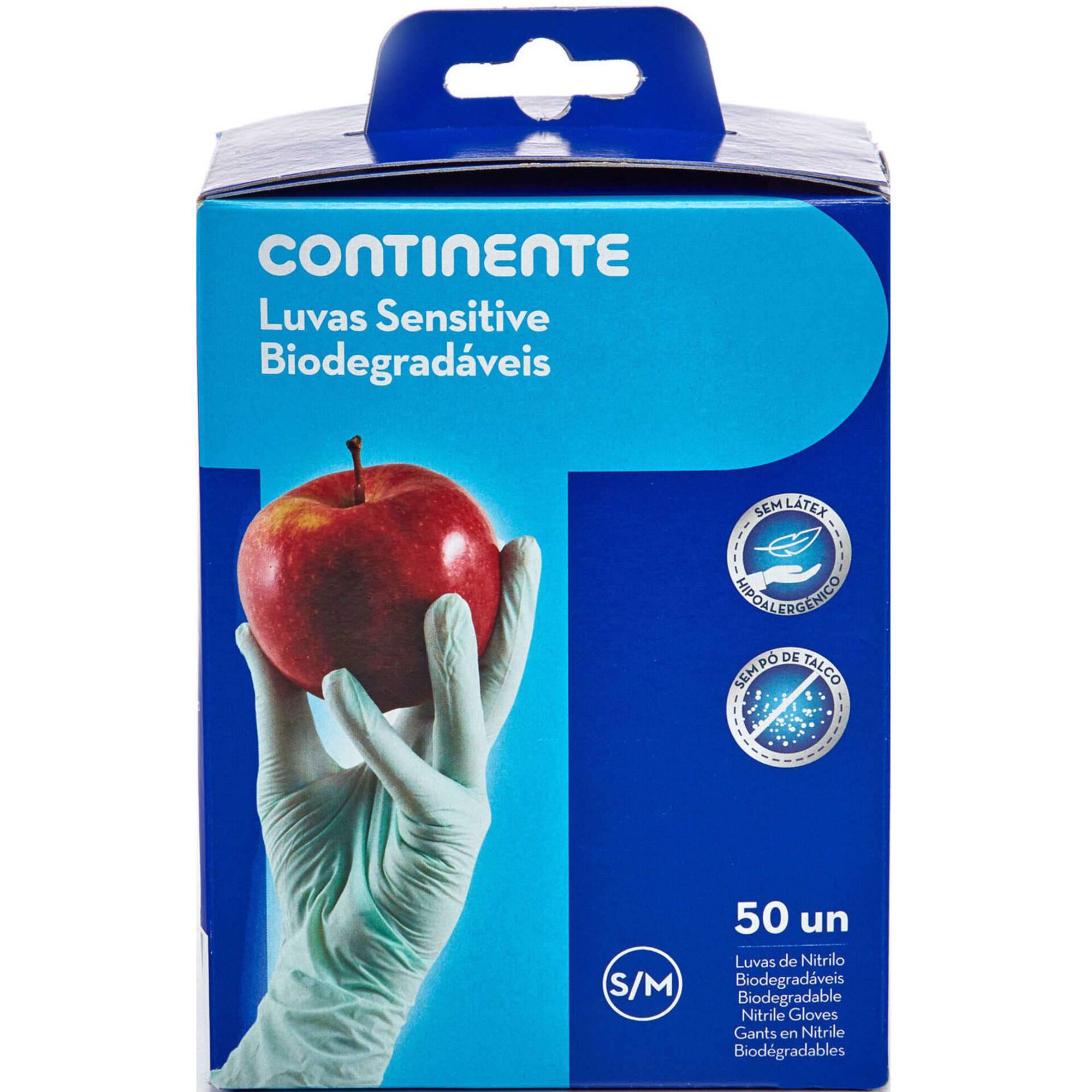 Luvas Sensitive Nitrilo Biodegradáveis S/M