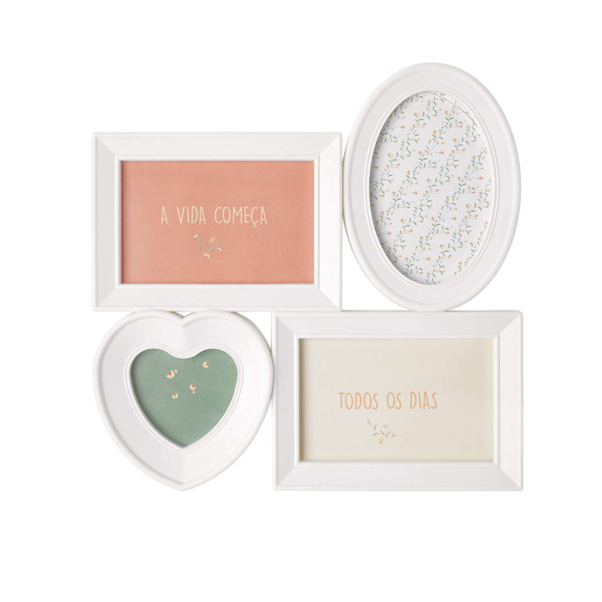 Moldura Affection 4 Fotos Branca Mi tribu