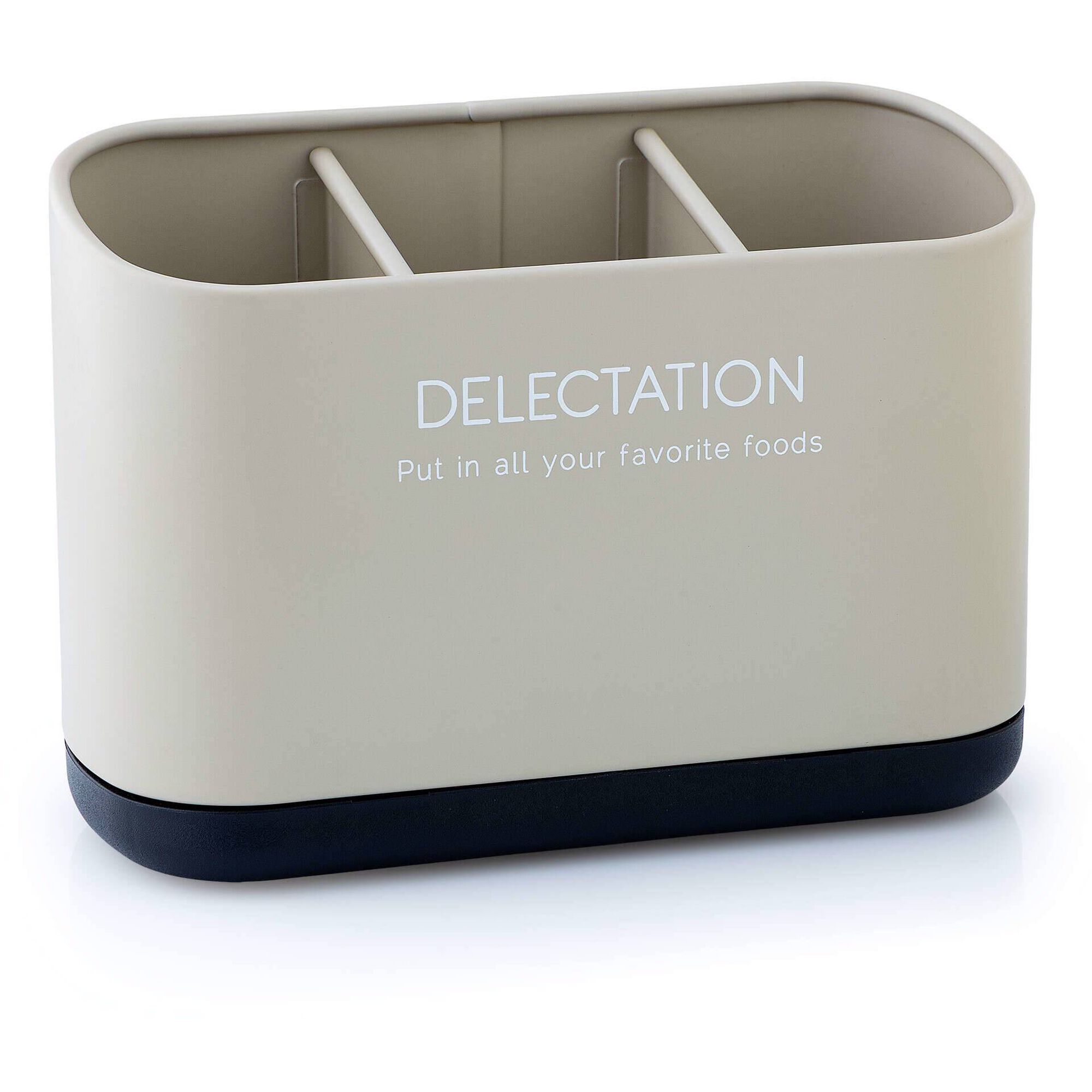 Porta-Talheres Flora Cinza Kasa