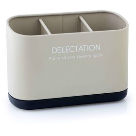 Porta-Talheres Flora Cinza Kasa