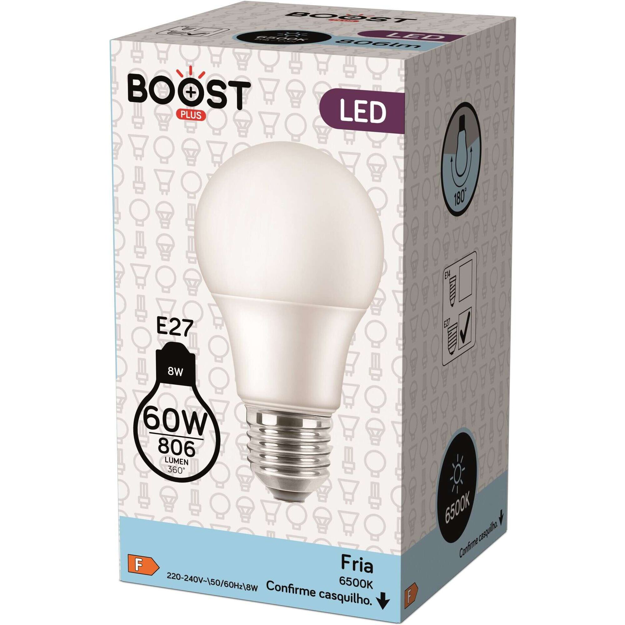 L&acirc;mpada LED Basic Standard E27 6500K 60W Boost