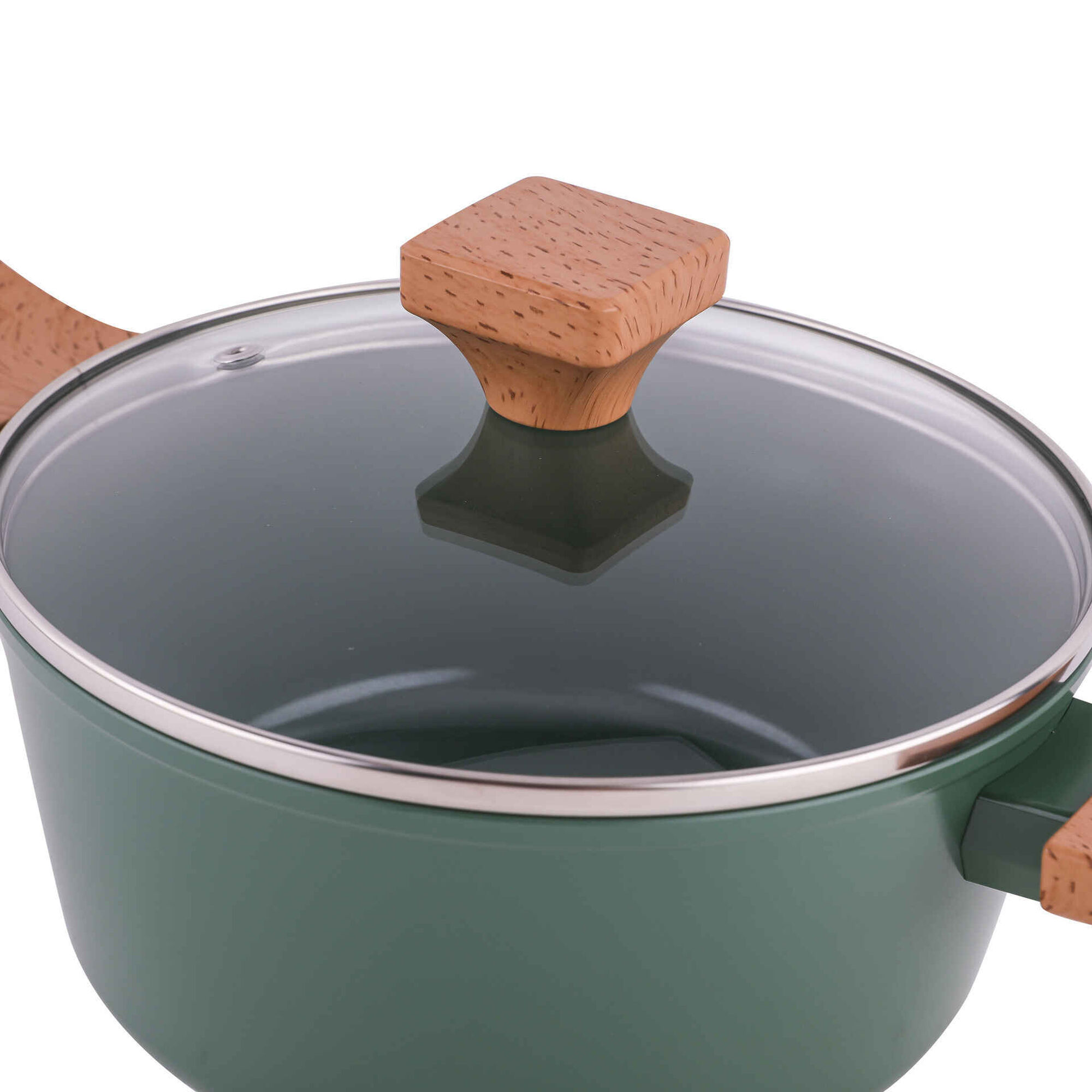 Conjunto Ca&ccedil;arola 20cm e Frigideira 24cm Verde Kasa