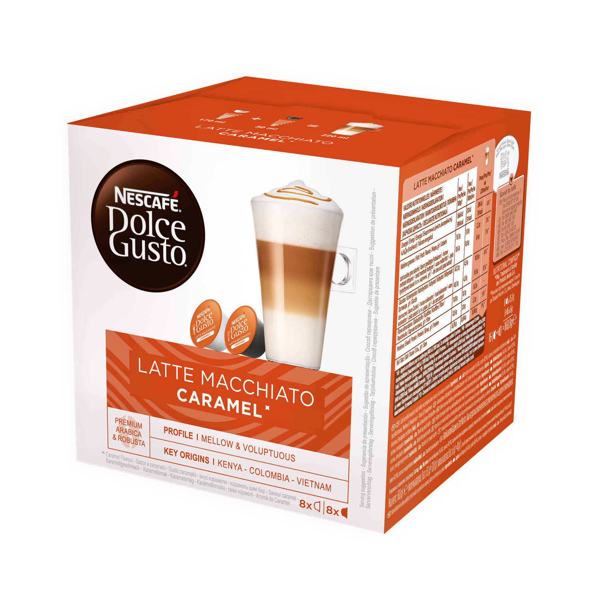 Cápsulas de Café Latte Caramel Macchiato