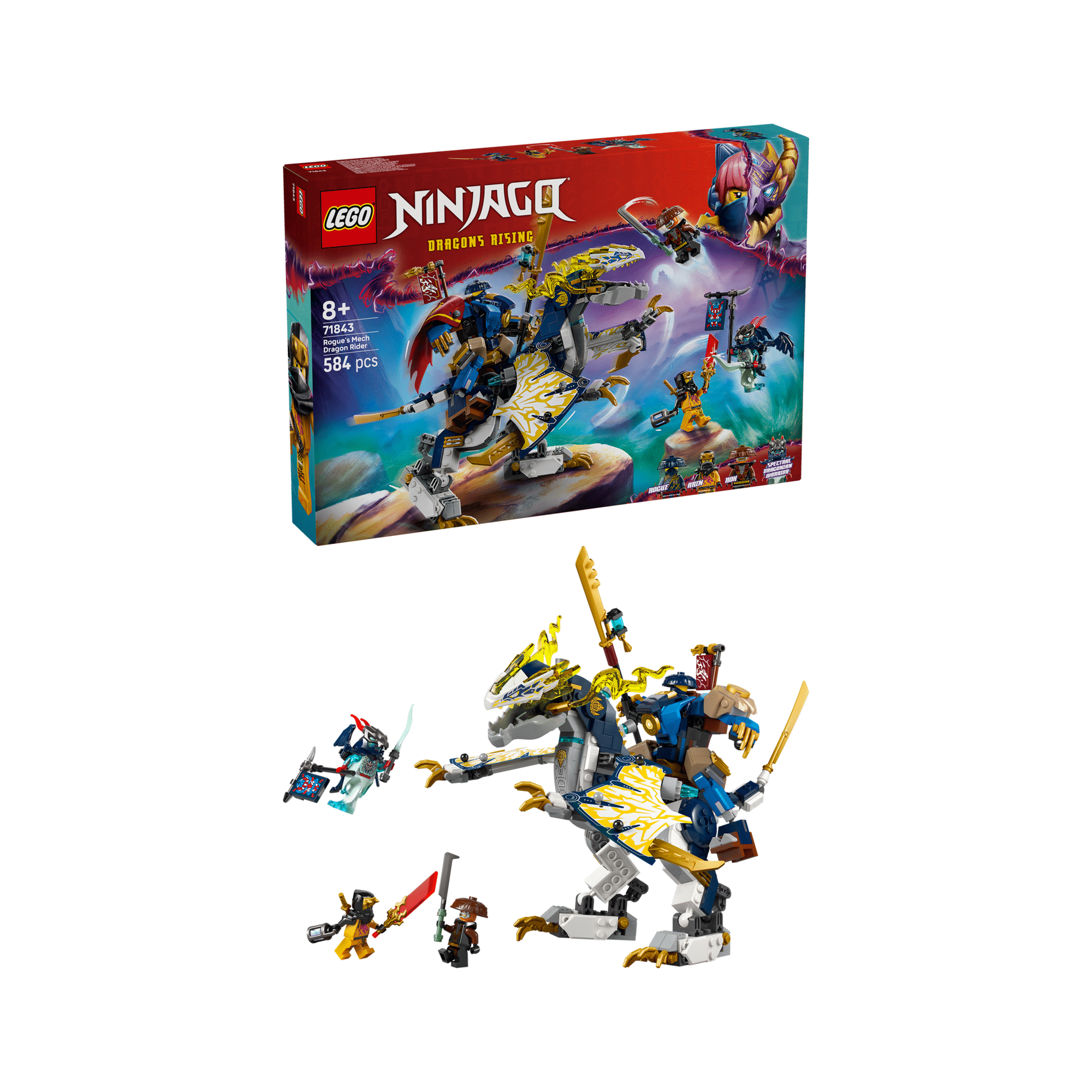 LEGO Ninjago - Mech Piloto de Drag&otilde;es do Rogue - 71843