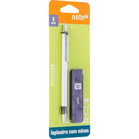 Lapiseira com Minas 0,5mm Met&aacute;lica Note!