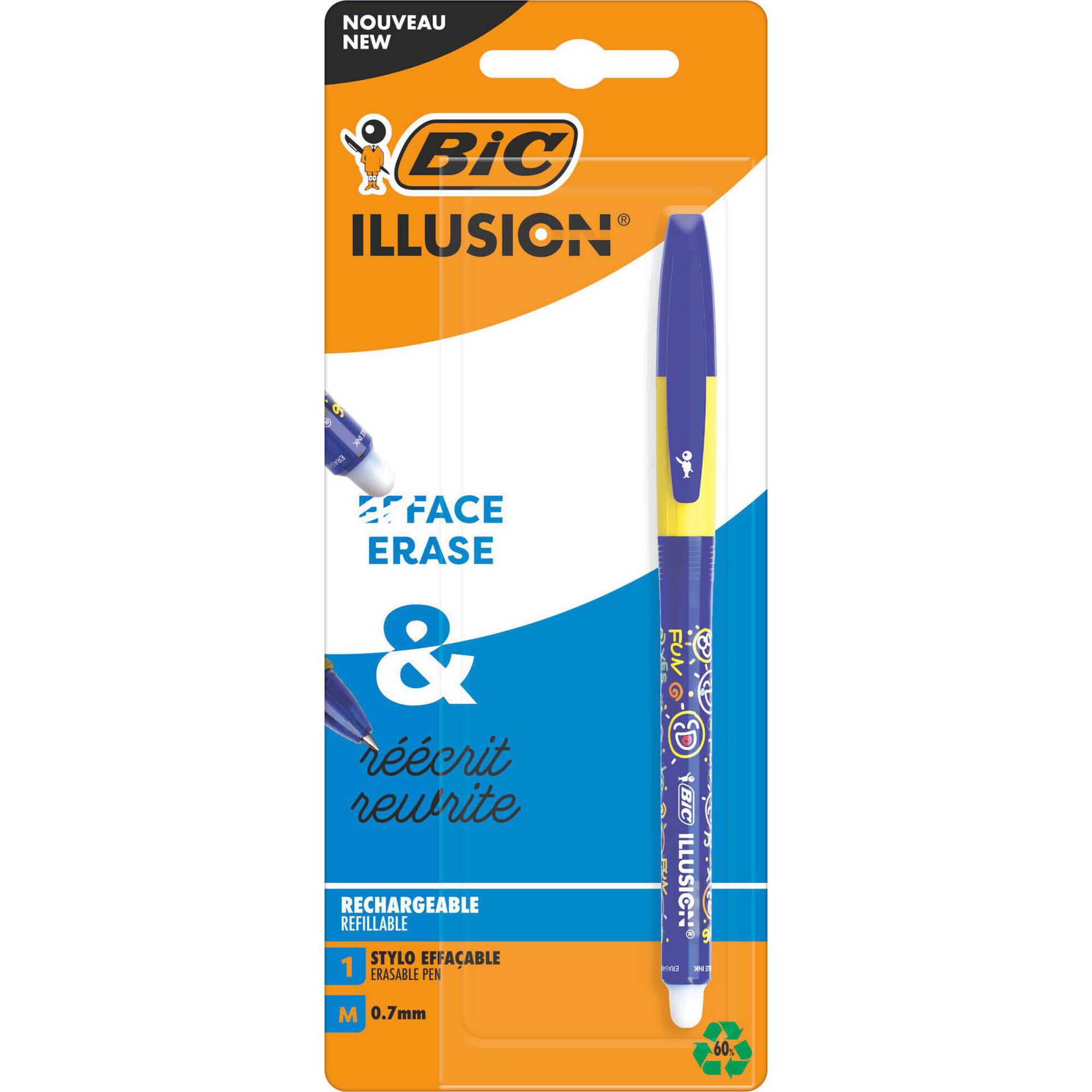 Esferogr&aacute;fica Tinta Gel Apag&aacute;vel Illusion Azul Bic