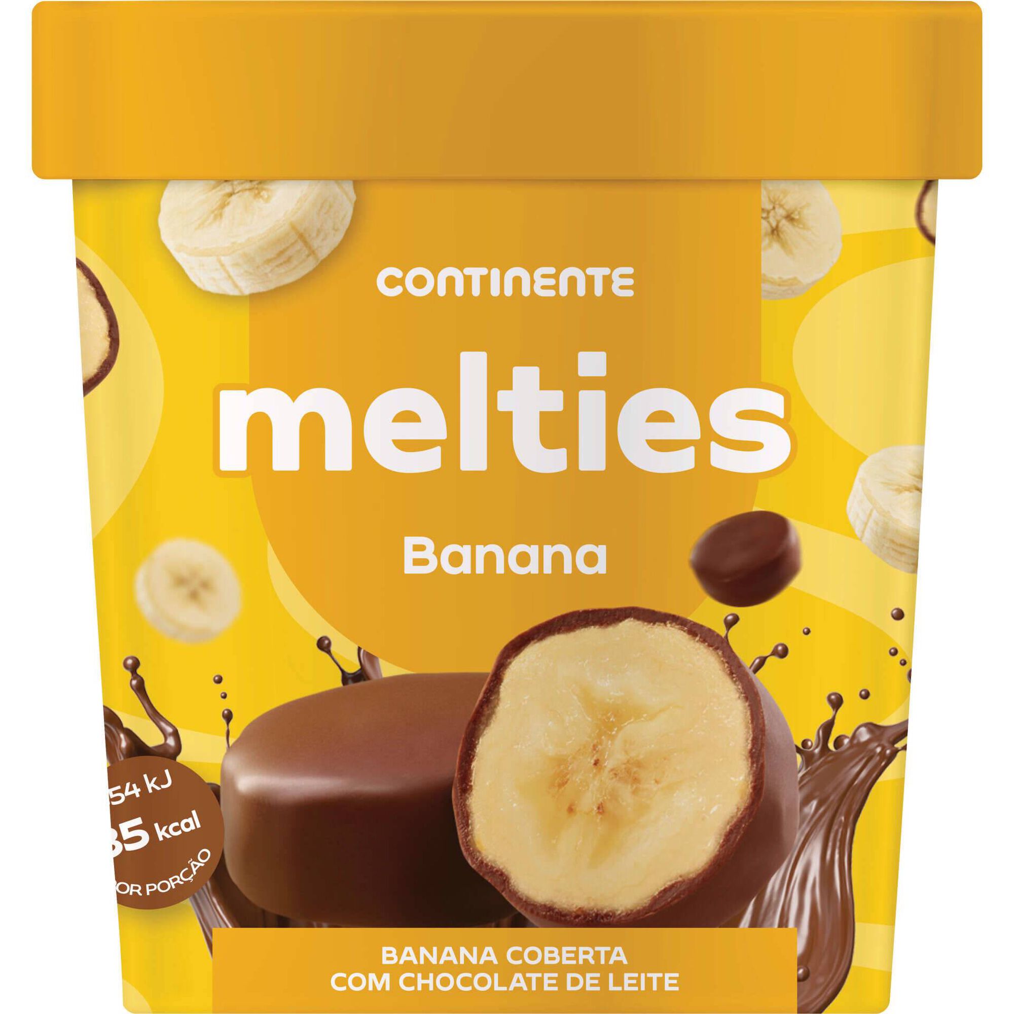 Melties de Banana Coberta com Chocolate de Leite Continente