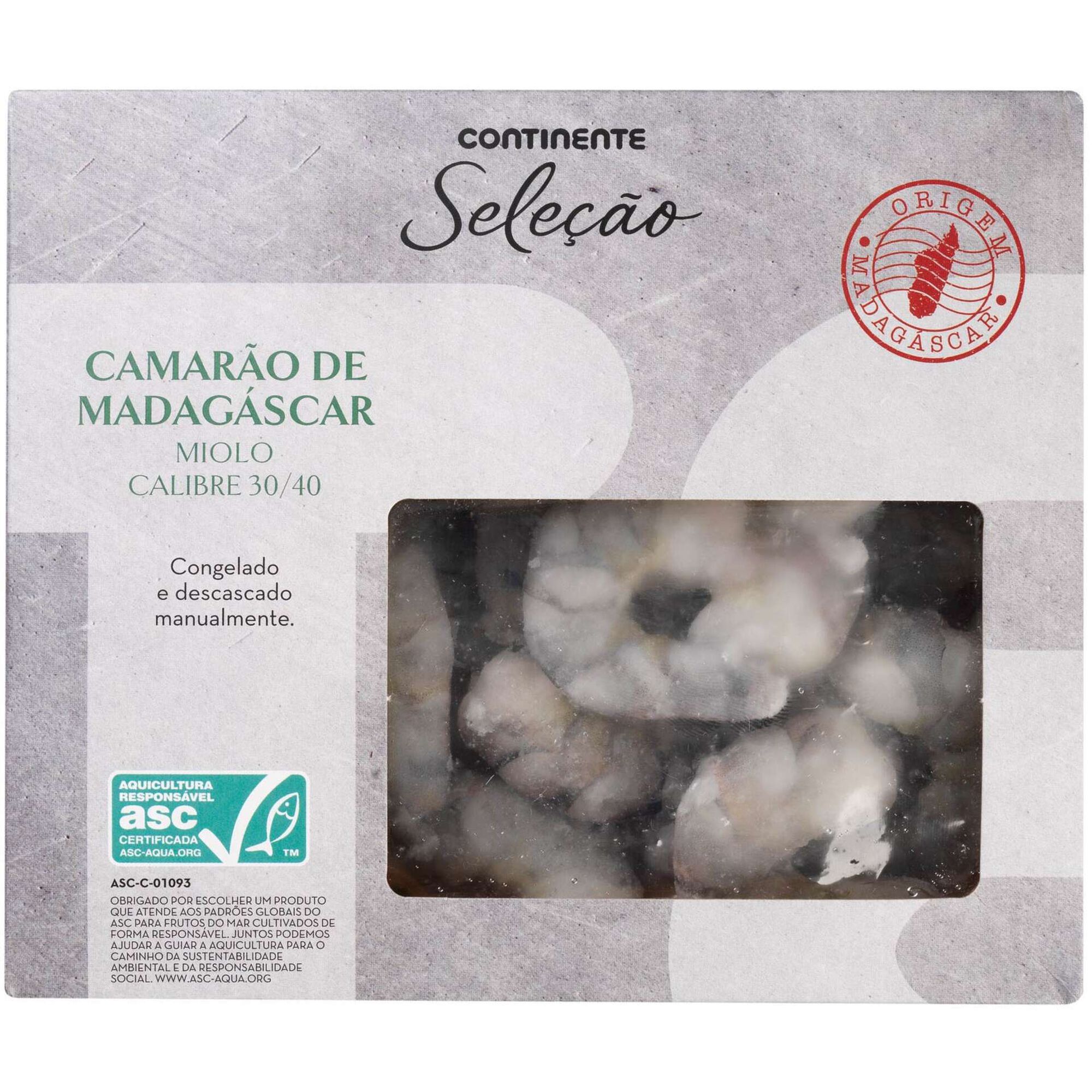 Miolo de Camarão de Madagáscar 30/40 Congelado