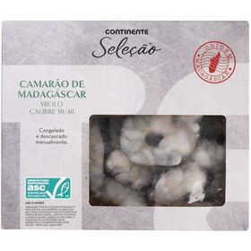 Miolo de Camar&atilde;o de Madag&aacute;scar 30/40 Congelado Continente Sele&ccedil;&atilde;o