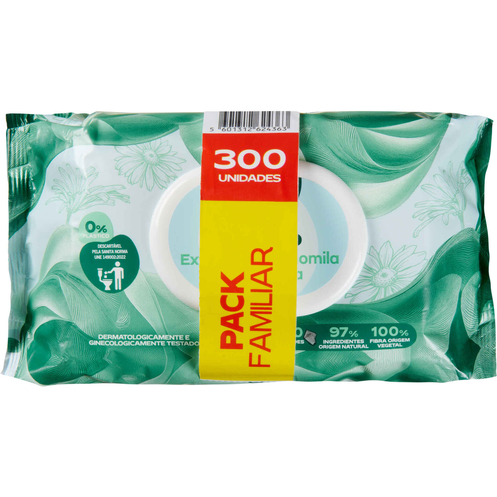 Papel Higi&eacute;nico H&uacute;mido Camomila e Aloe Vera Pack Familiar Continente